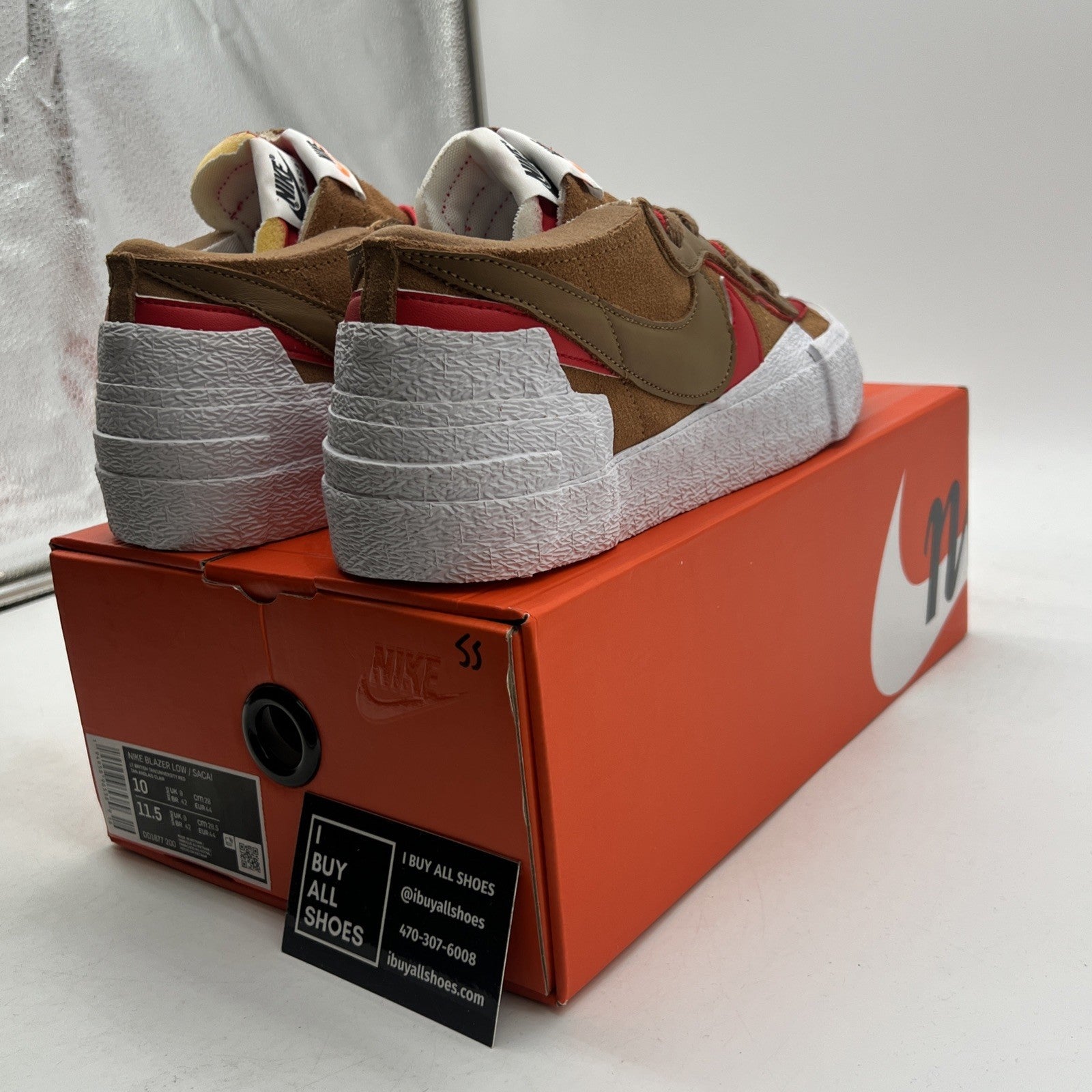 Size 10 - Nike sacai x Blazer Low British Tan (DD1877-200)