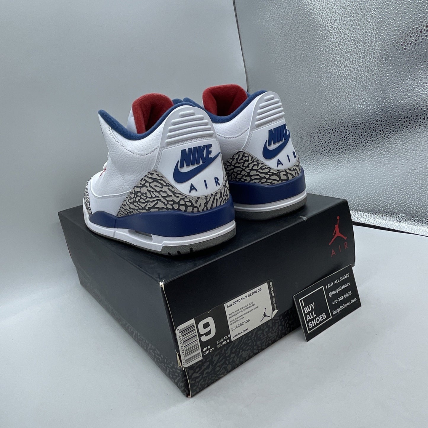 Size 9 - Air Jordan 3 Retro OG Mid True Blue (854262-106)