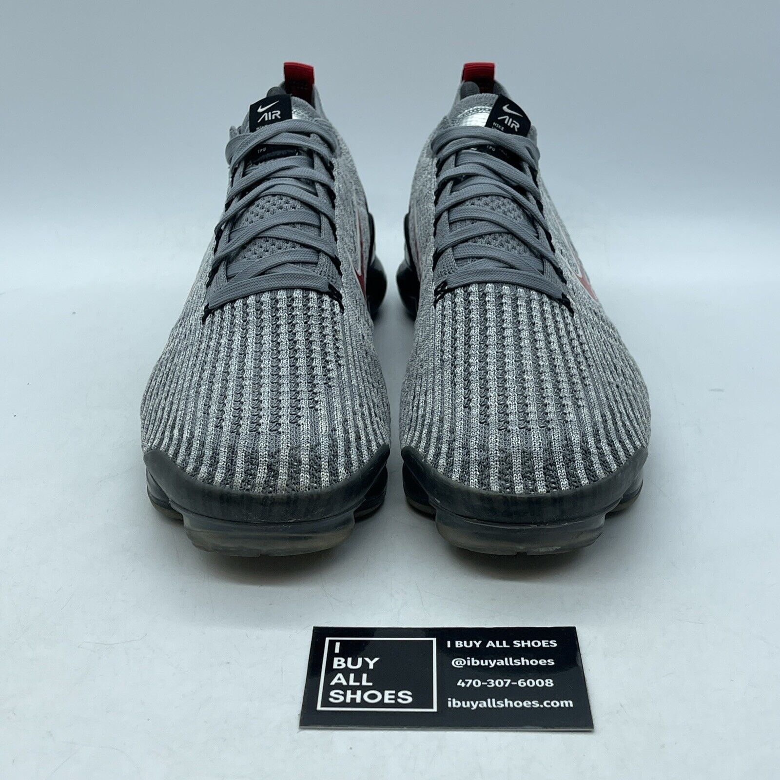 Size 10 - Nike Air VaporMax 3.0 Particle Grey Red White Suede (AJ6900-012)