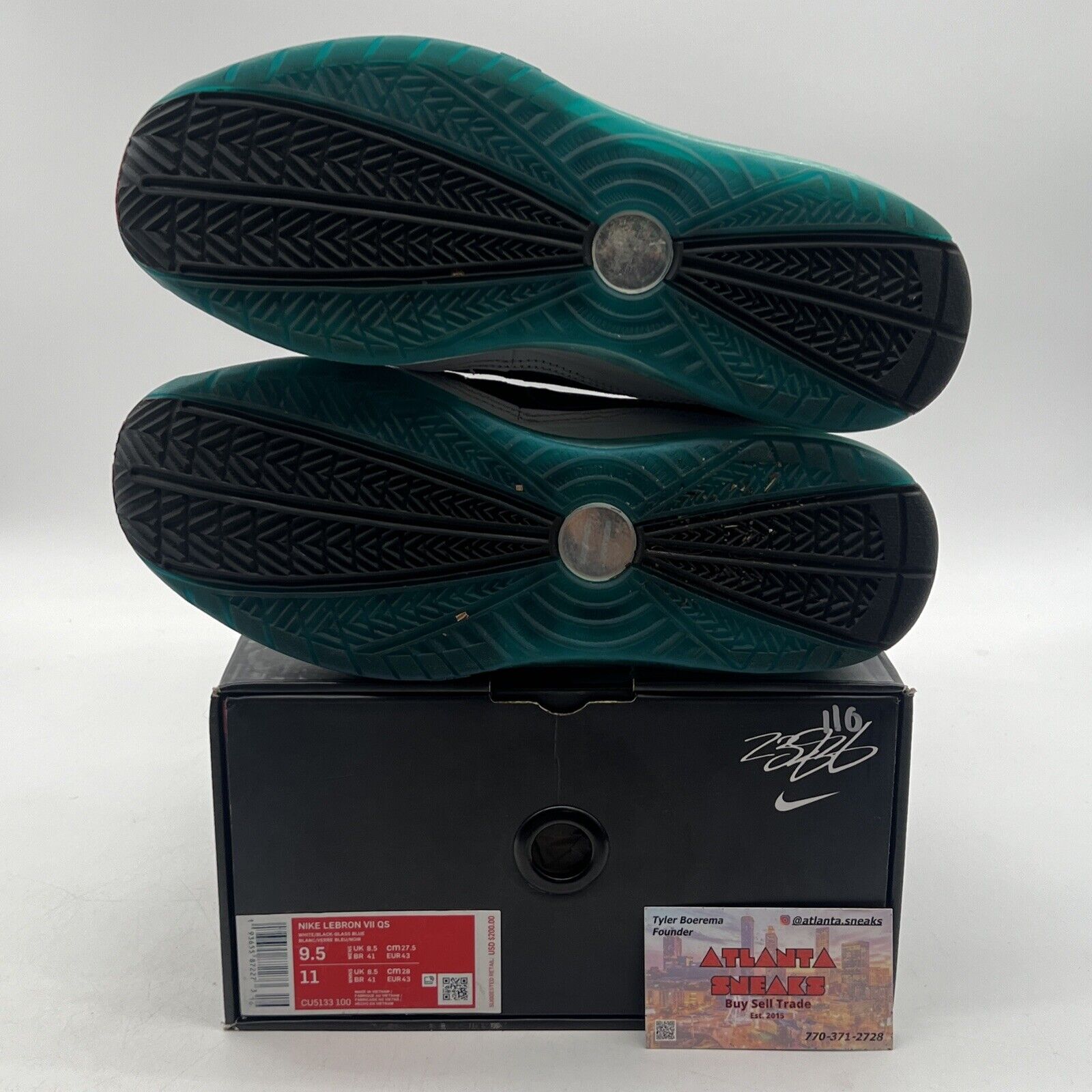 Size 9.5 - Nike Air Max LeBron 7 Retro QS 2019 Red Carpet Aqua Red (CU5133-100)