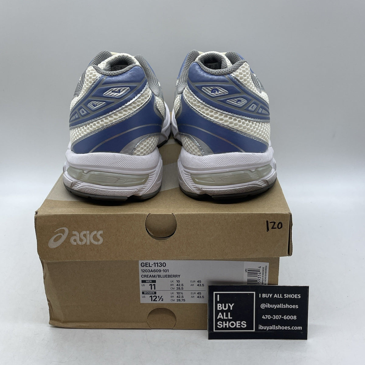 Size 11 - Asics Gel 1130 Cream Blueberry (1203A609-101)