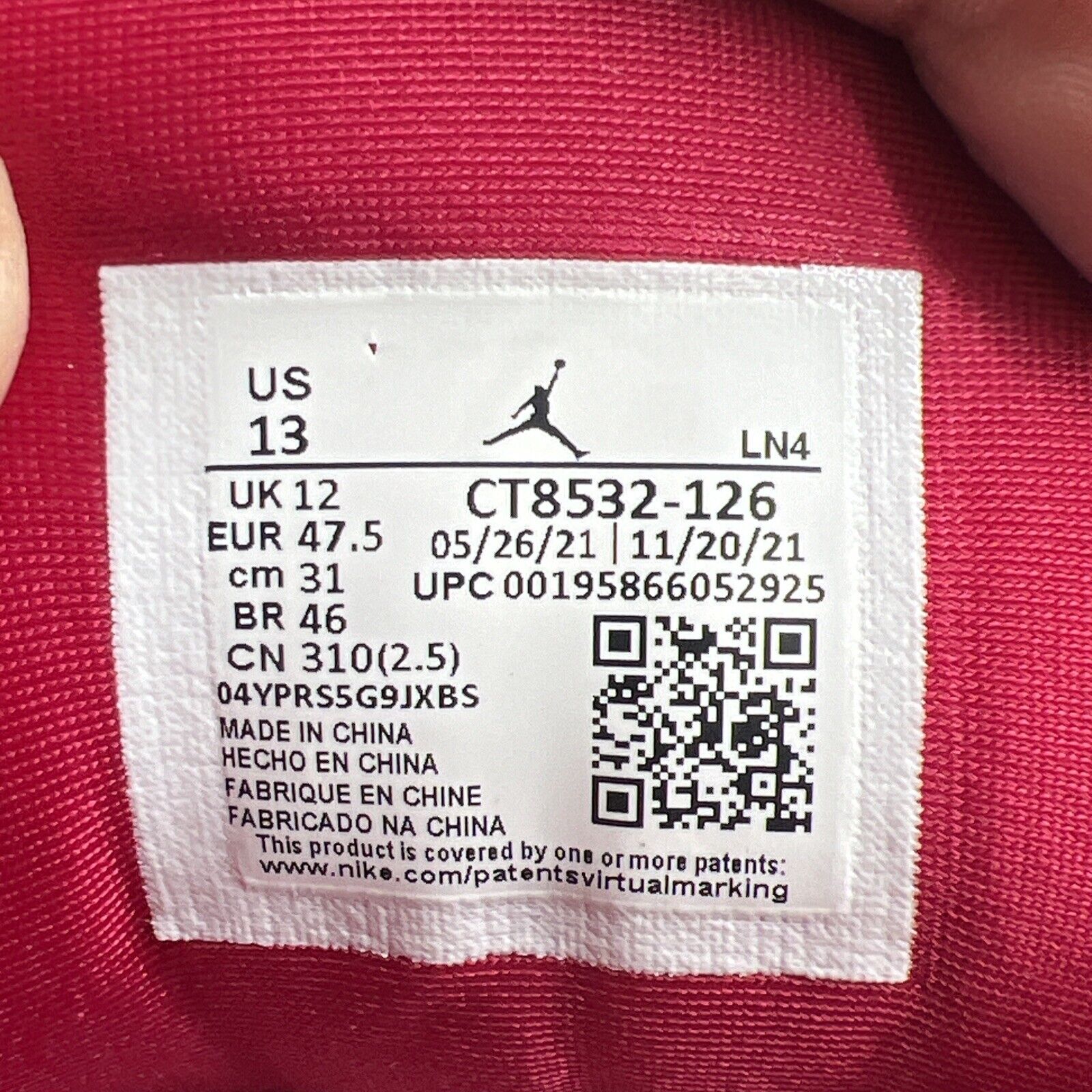 Size 13 - Air Jordan 3 Retro Mid Cardinal Red (CT8532-126)