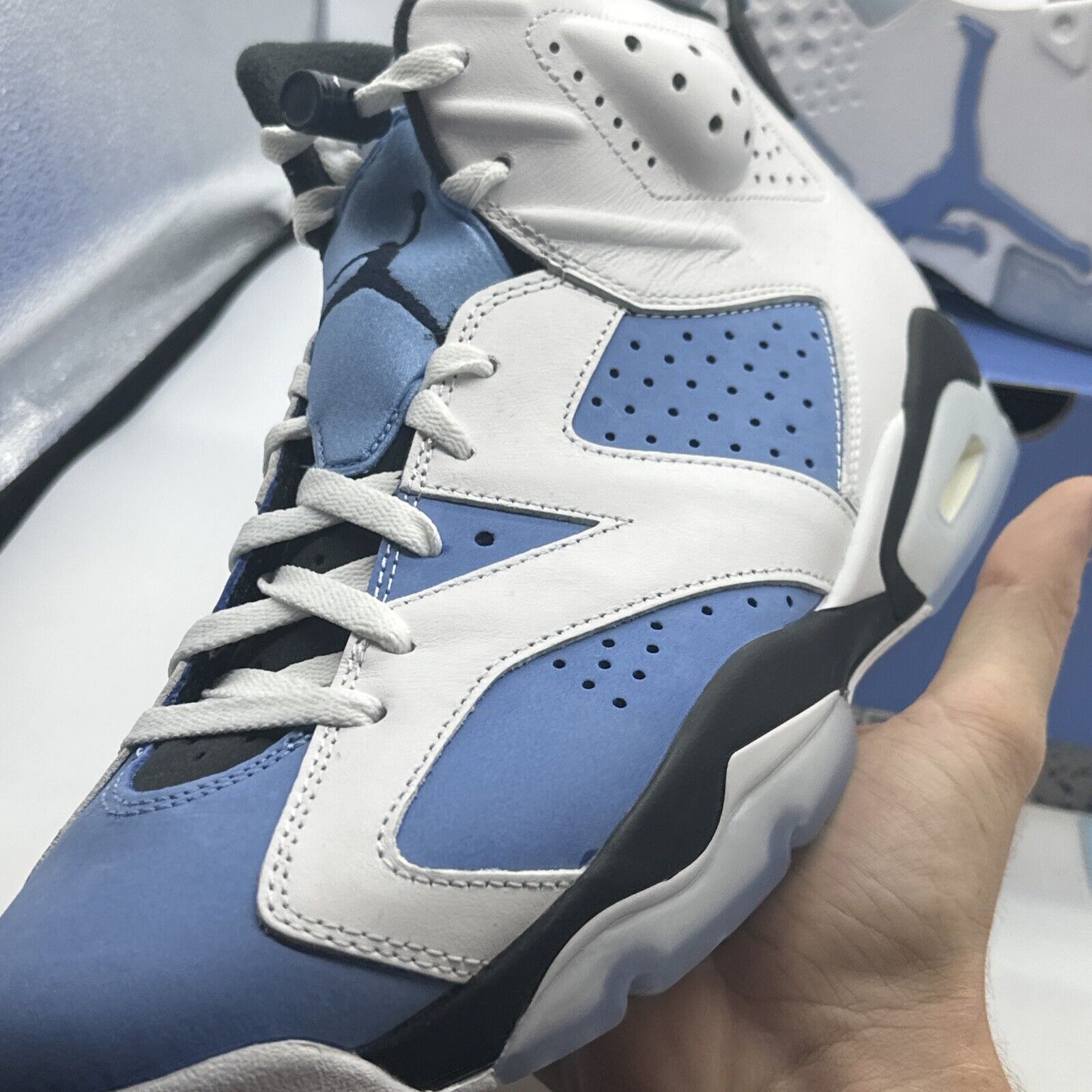 Jordan Air 6 Retro Lifestyle Sneakers UNC Home Men University Blue CT8529 Lace