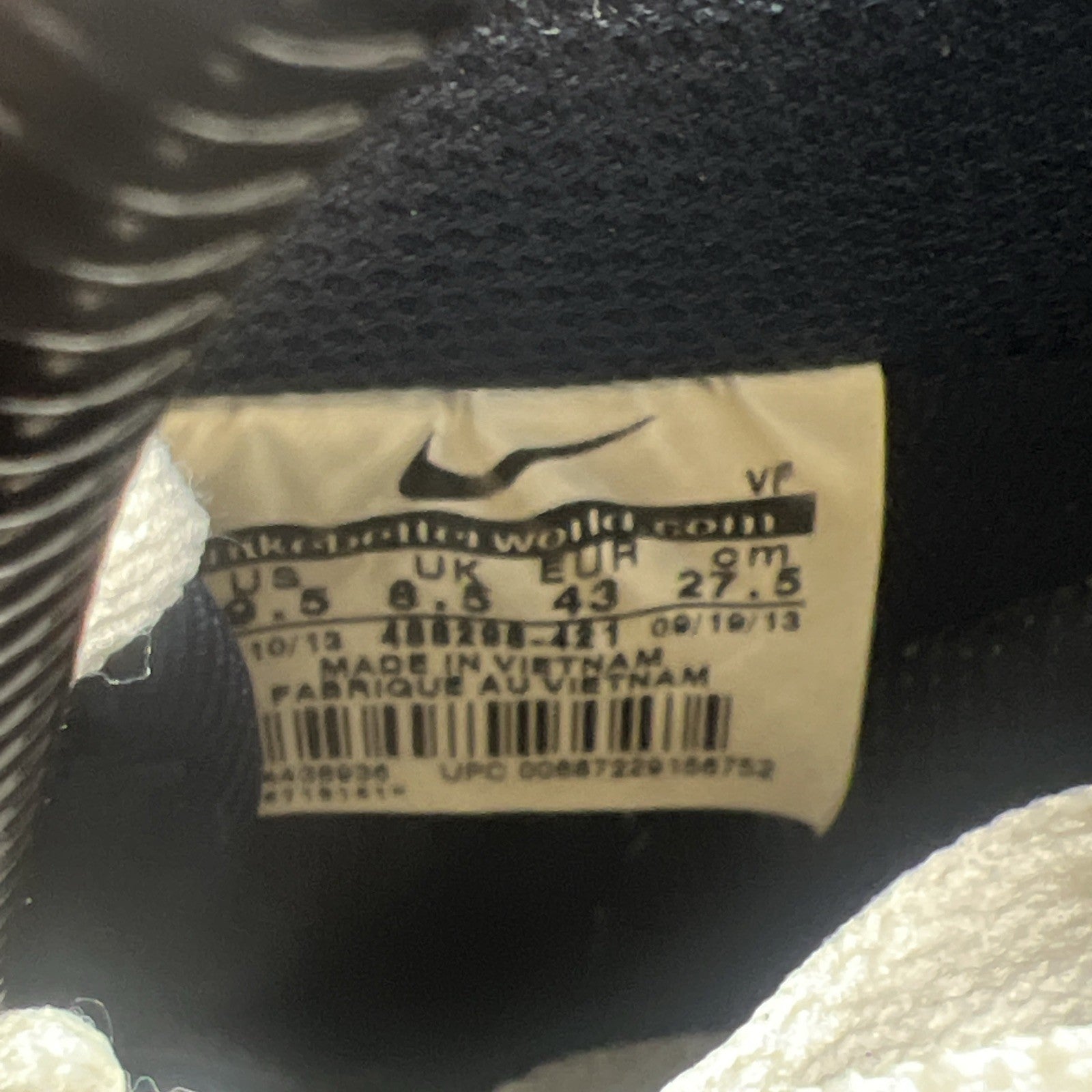 Size 9.5 - Nike Air Force 1 Obsidian White (488298-421)