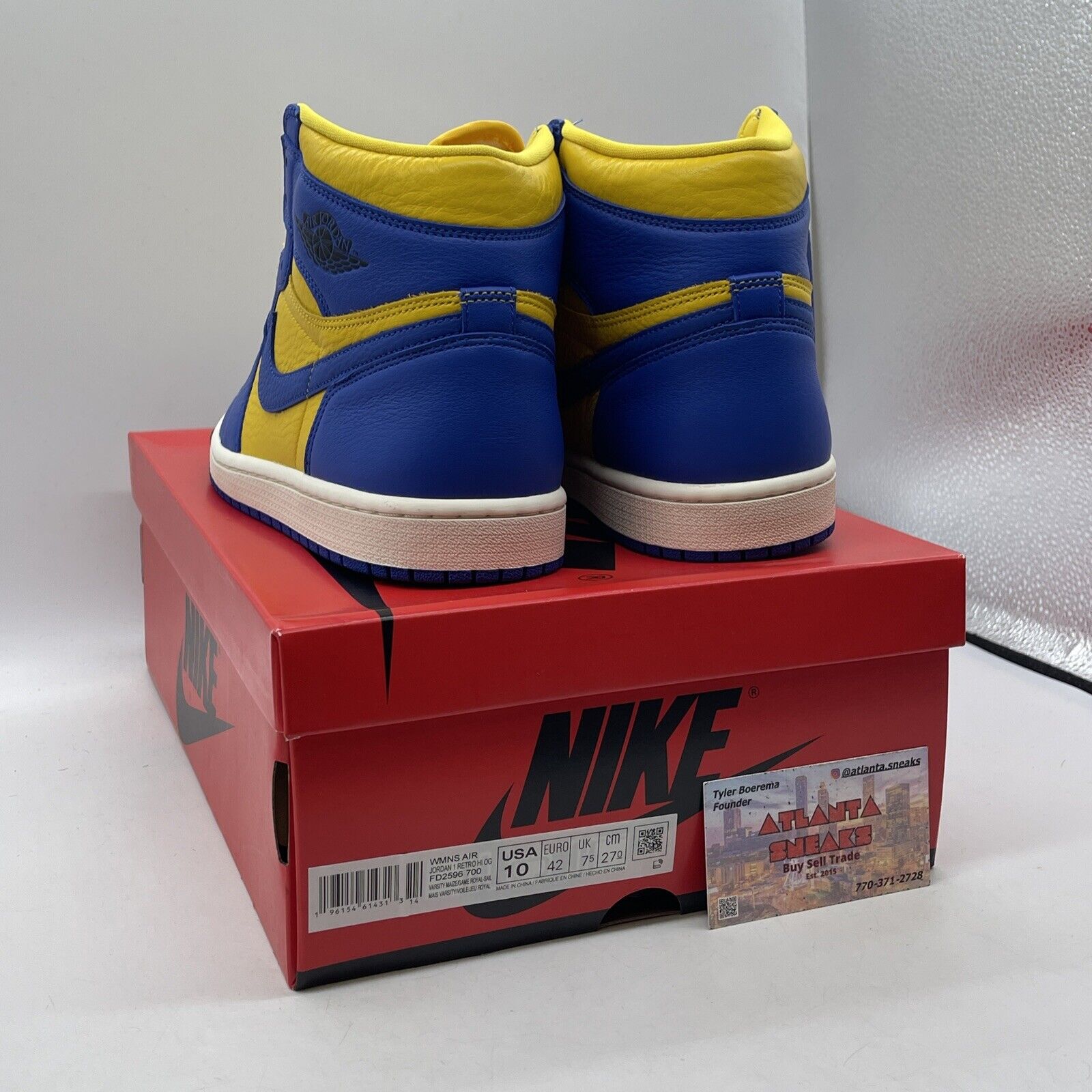 Size 10W - Air Jordan 1 Retro OG High Reverse  Lany White Blue (FD2596-700)