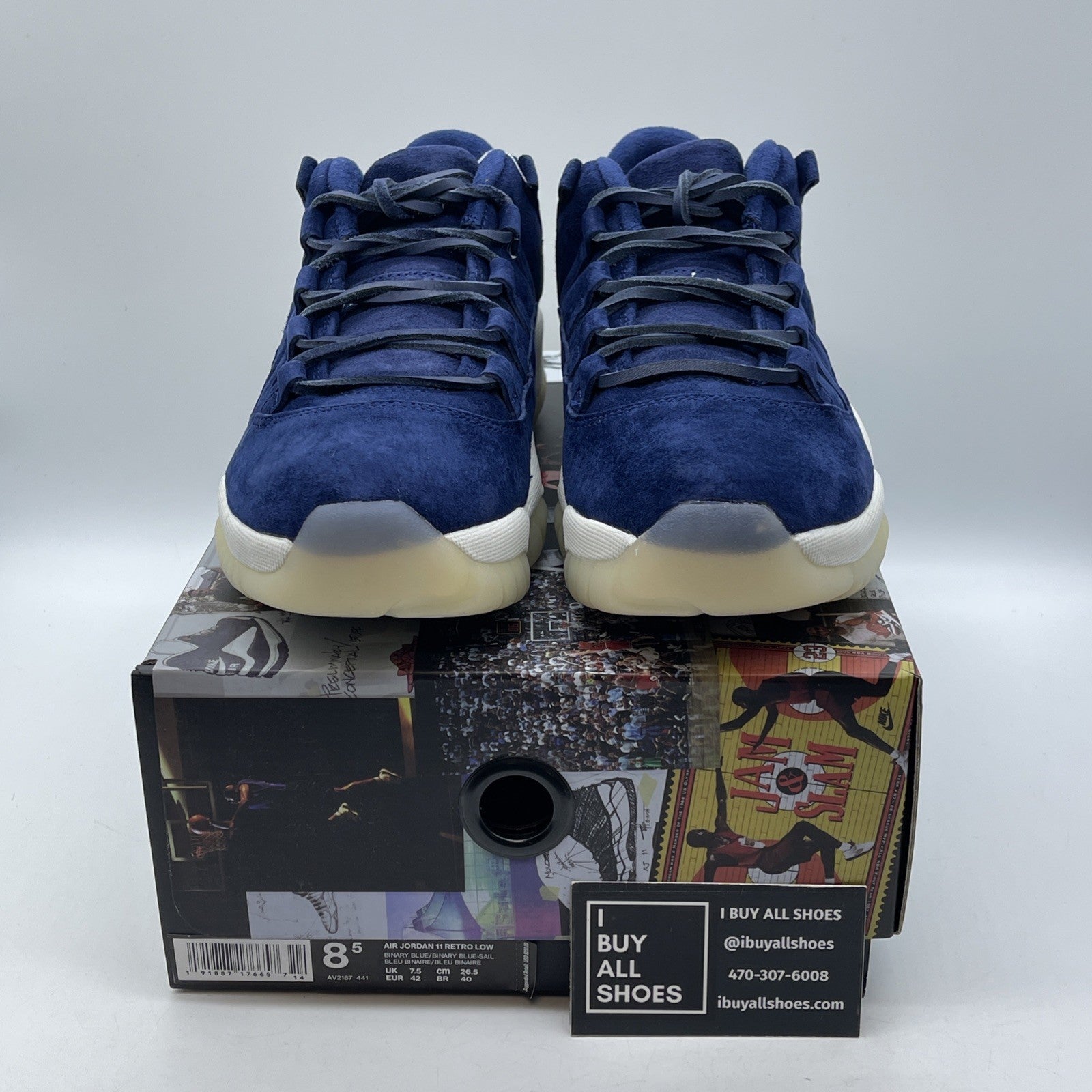 Size 8.5 - Air Jordan 11 Retro Low RE2PECT Blue Suede (AV2187-441)