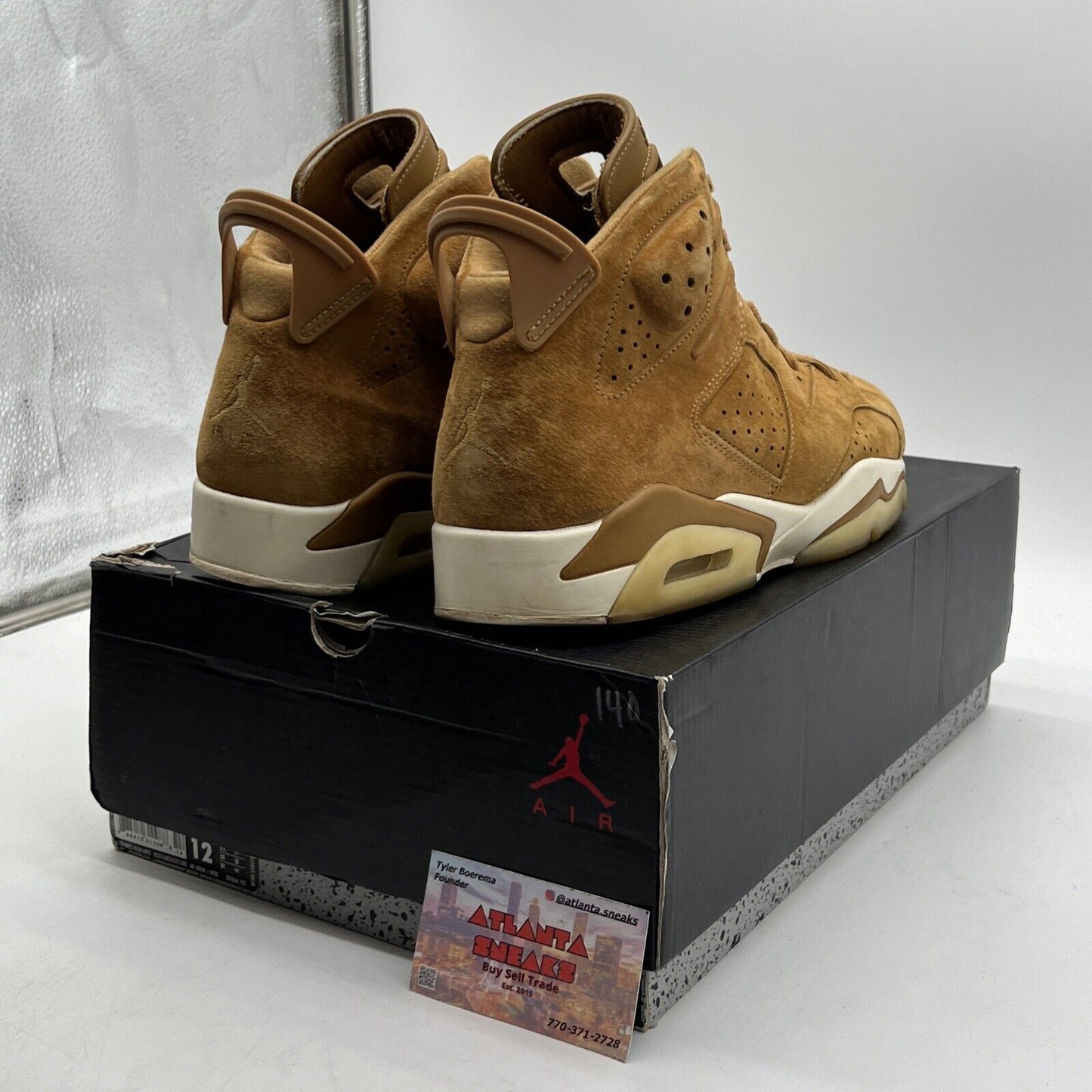 Size 12 - Air Jordan 6 Retro Wheat Suede White (384664-705)