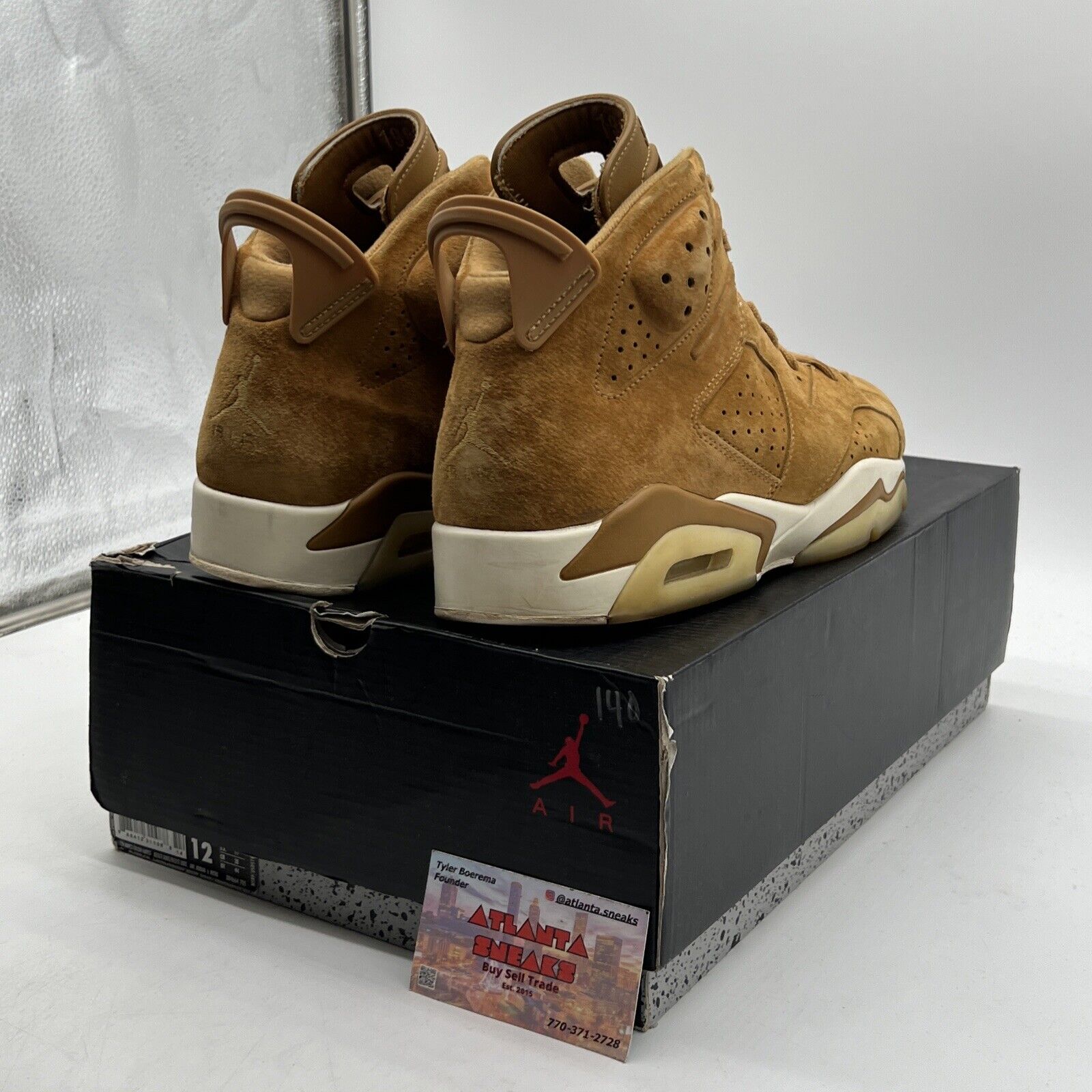 Size 12 - Air Jordan 6 Retro Wheat Suede White (384664-705)