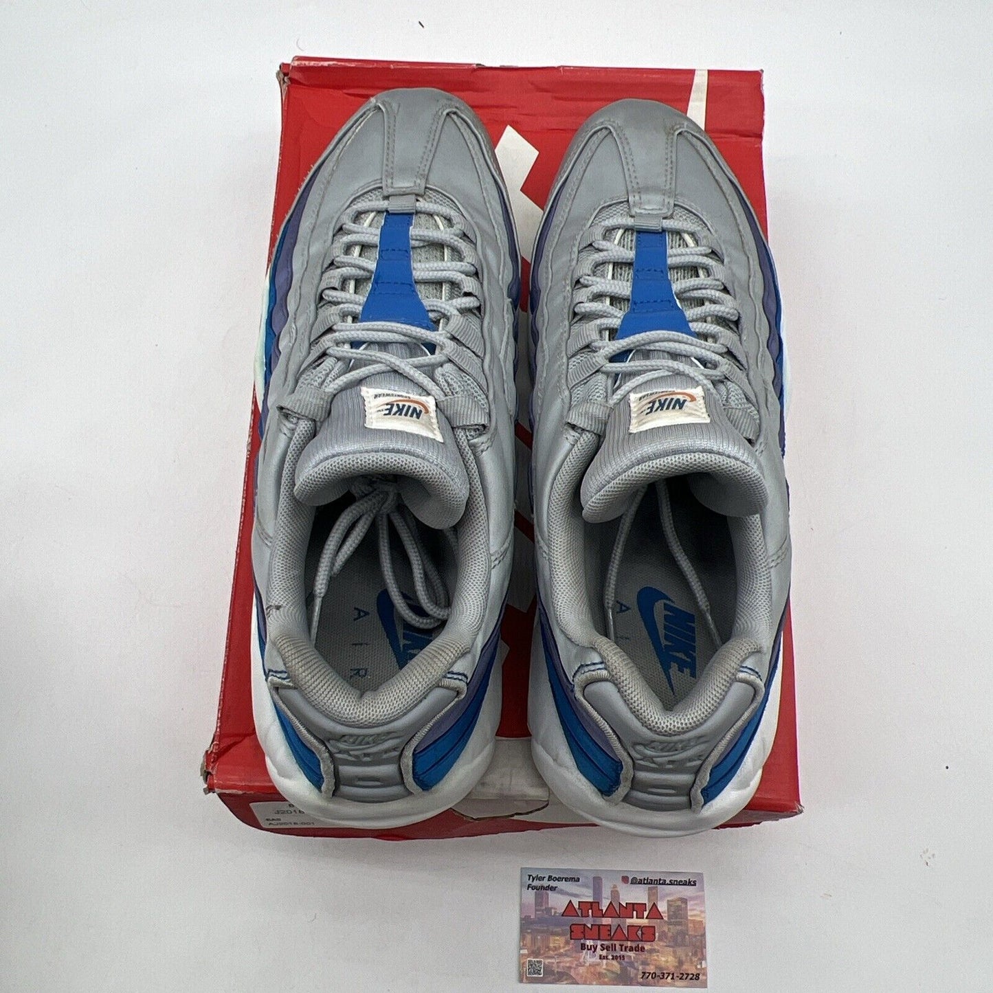 Size 10.5 - Nike Air Max 95 Blue Nebula Grey Purple White (AJ2018-001)