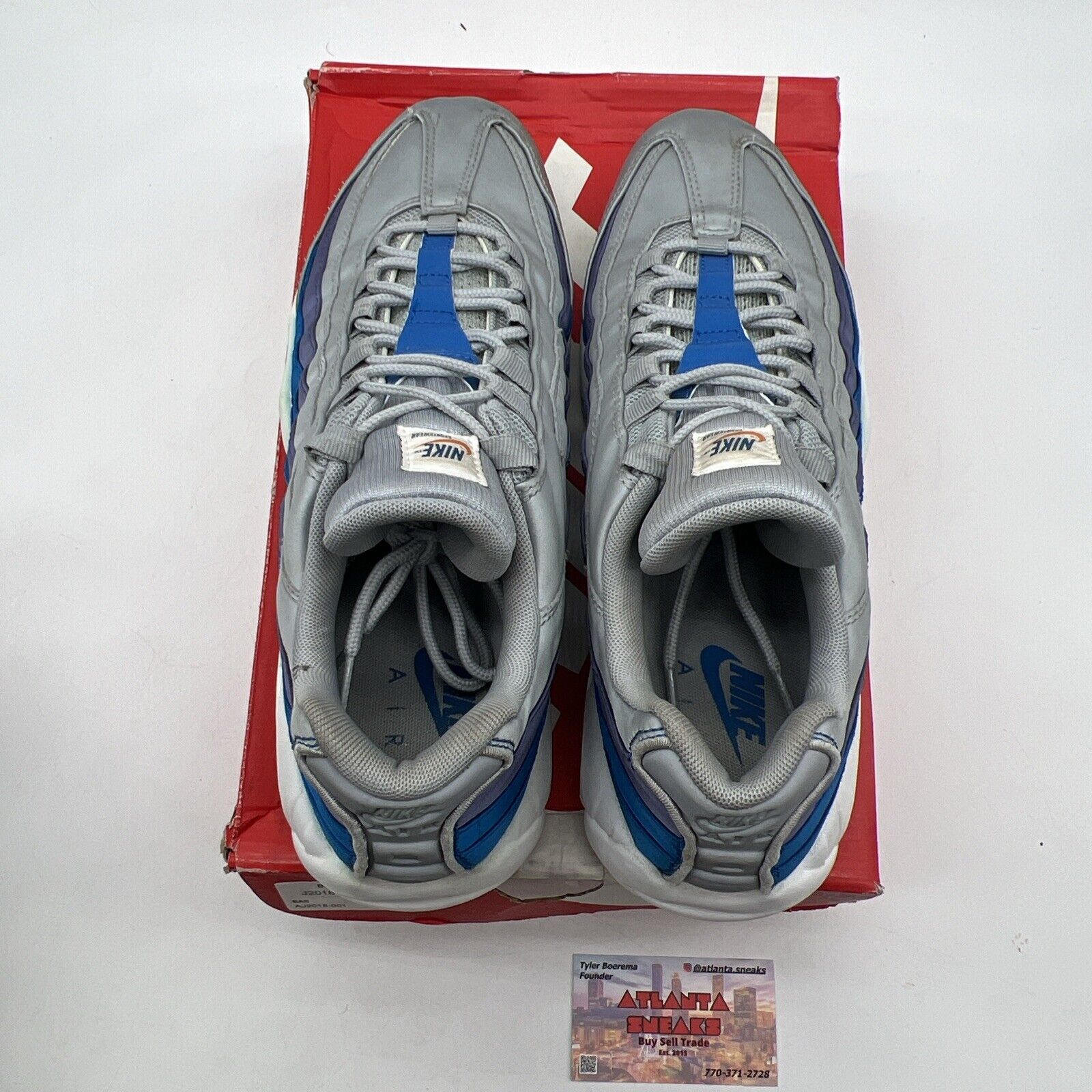 Size 10.5 - Nike Air Max 95 Blue Nebula Grey Purple White (AJ2018-001)
