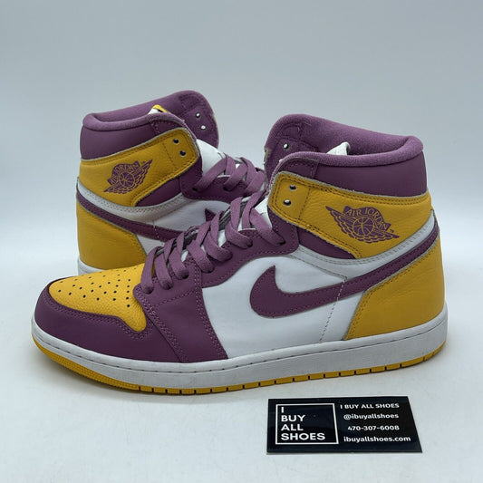 Size 10.5 - Jordan 1 Retro High OG Brotherhood Purple White Yellow (555088-706)