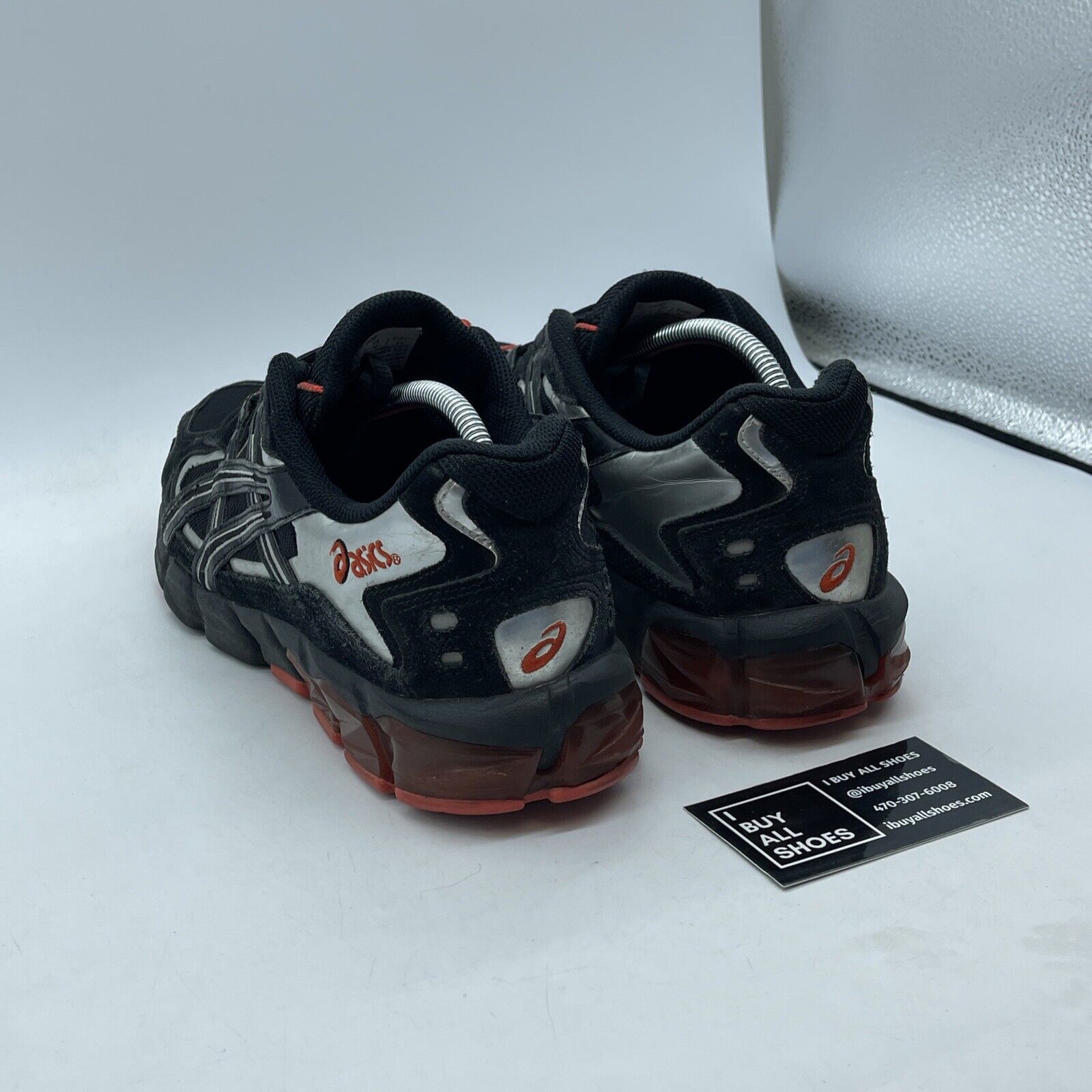 Size 8 - Asics Gel-Kayano V KZN Black Red Silver Suede Leather  (1021A408)