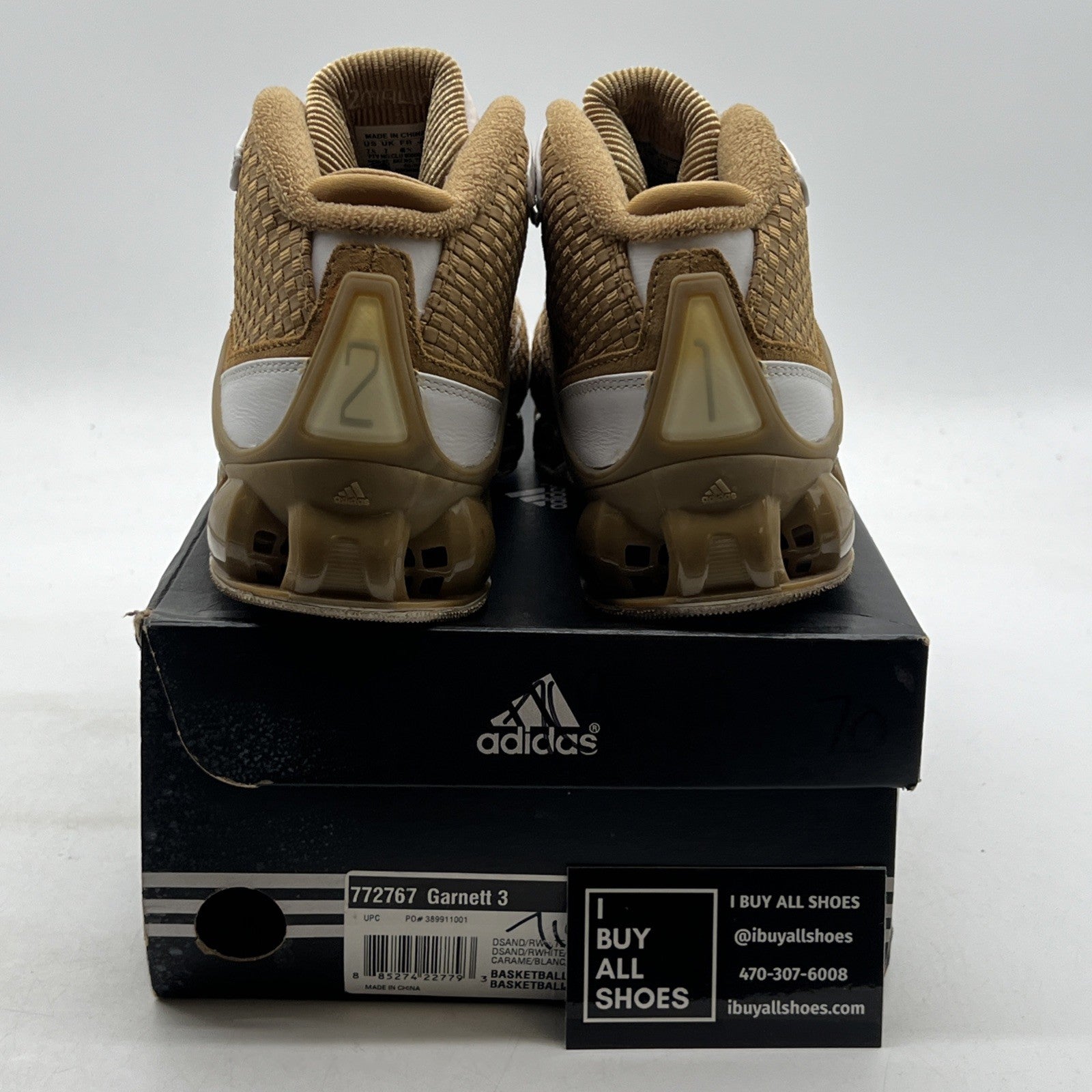 Size 7.5 - Adidas Kevin Garnett 3 Mens White Tan 2006 NBA All-Star (772767)