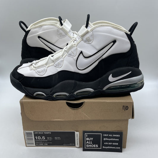 Size 10.5 - Nike Air Max Tempo 2011 White Black Teal Suede Leather (311090-100)
