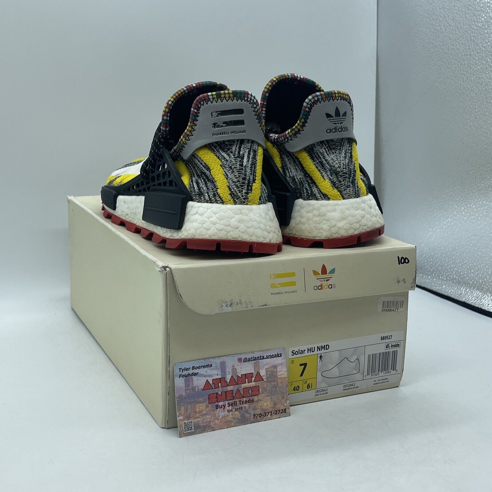 Size 7 - adidas Pharrell x NMD Human Race Trail Solar Pack Suede (BB9527)