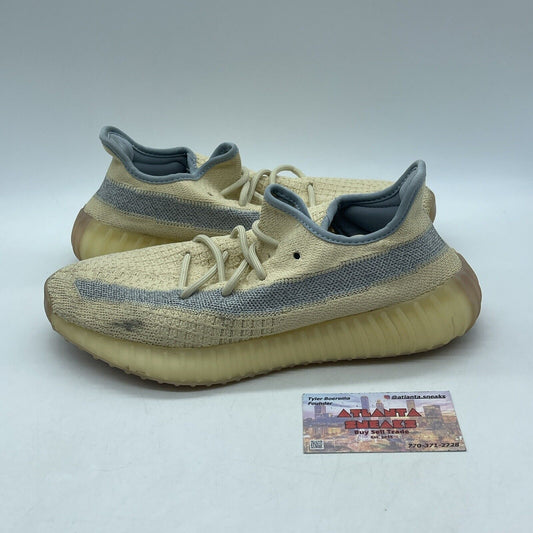 Size 8.5 - adidas Yeezy Boost 350 V2 Linen Blue Orange Tan Suede  (FY5158)