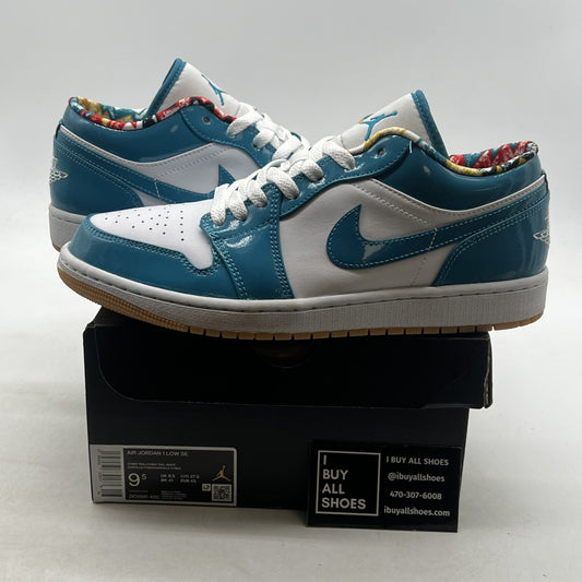 Size 9.5 - Nike Air Jordan 1 Low SE ‘Barcelona Cyber Teal’ (DC6991-400)