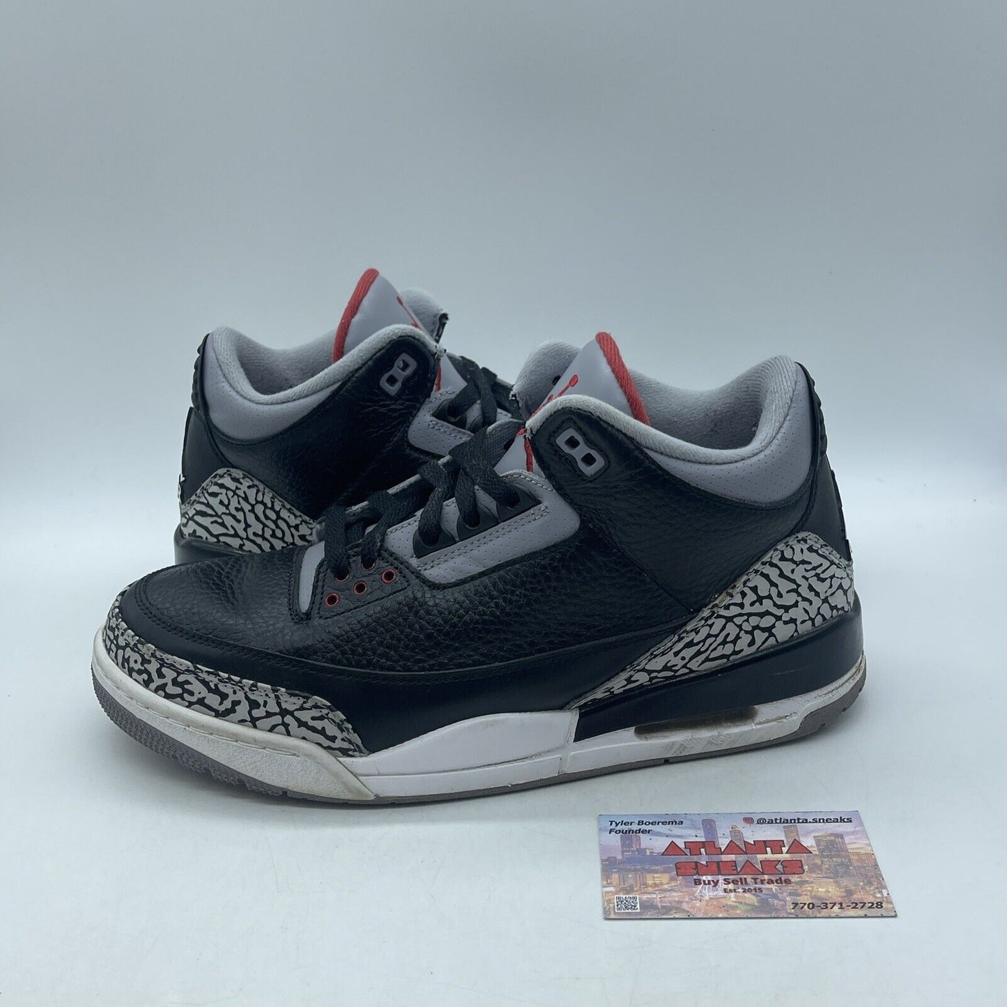 Size 10 - Jordan 3 Retro release Grey Suede Black Leather (136064-010)