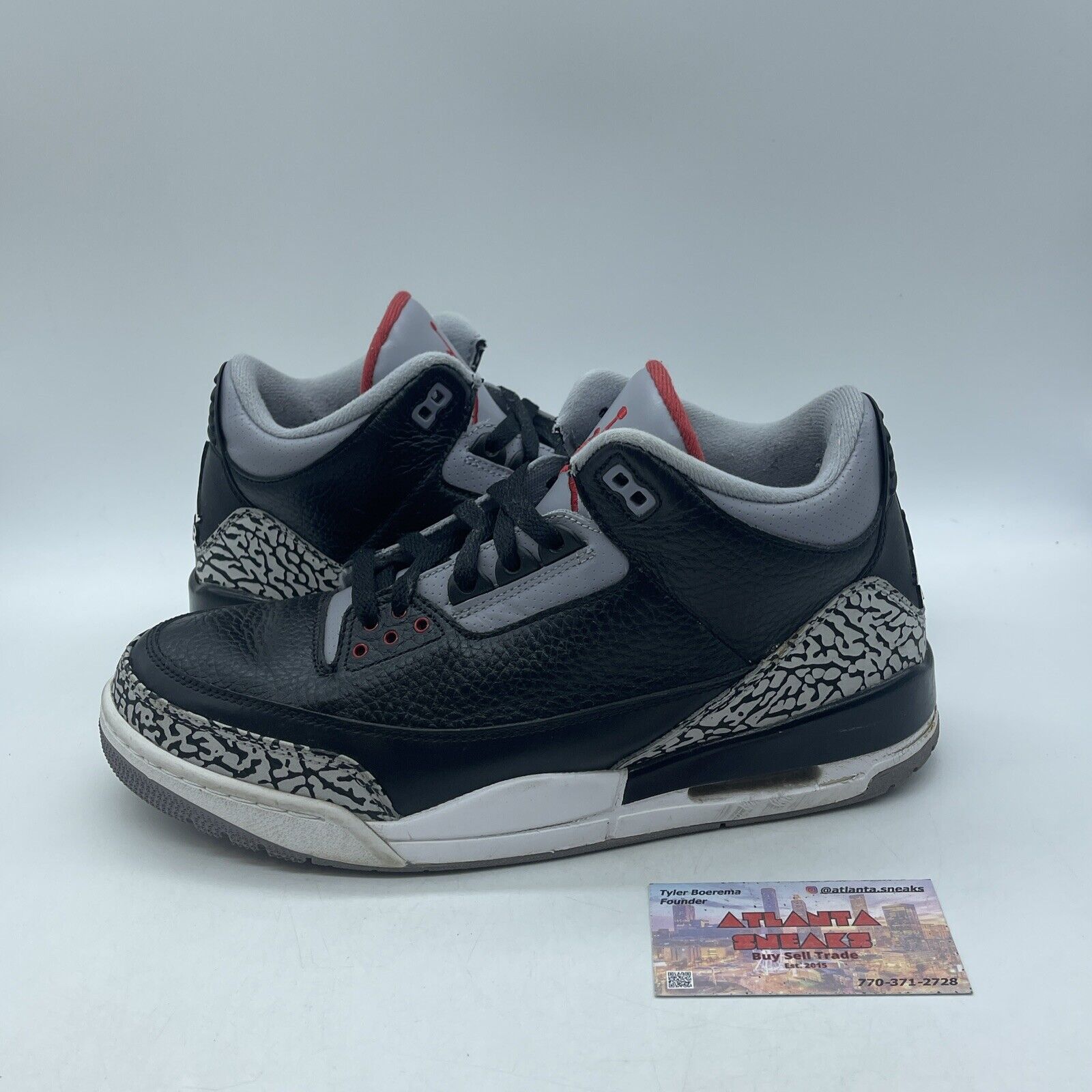 Size 10 - Jordan 3 Retro release Grey Suede Black Leather (136064-010)