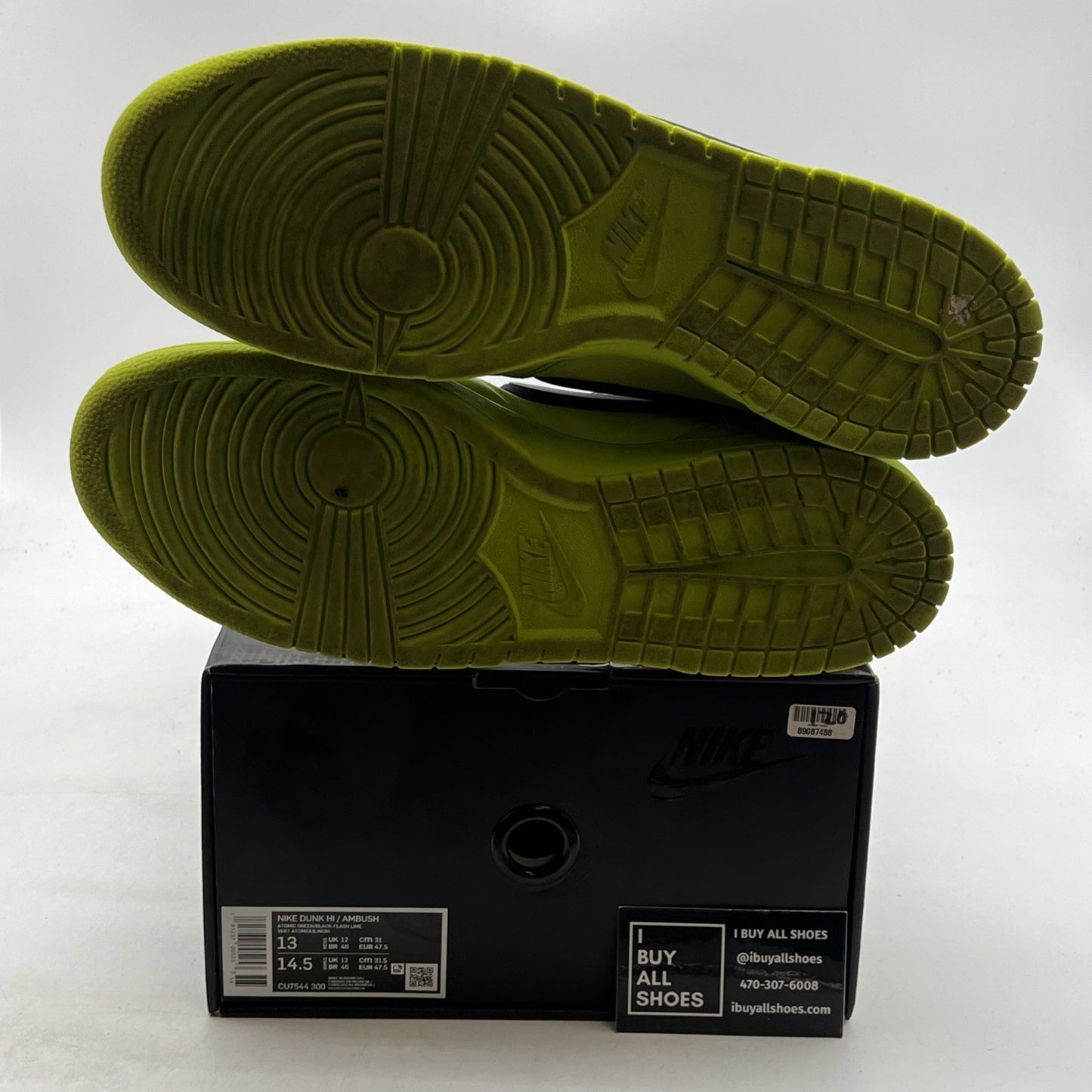 Size 13 - Nike AMBUSH x Dunk High Flash Lime (CU7544-300)
