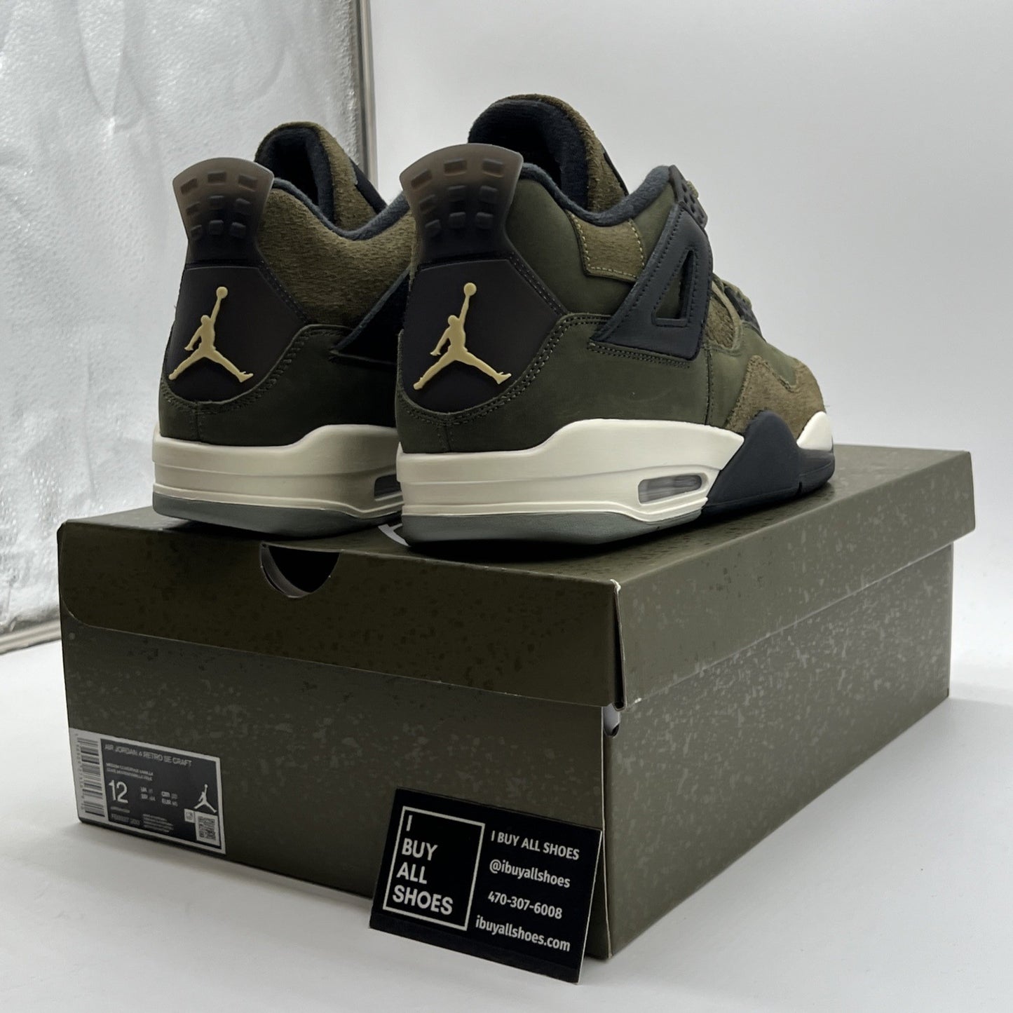 Size 12 - Air Jordan 4 SE Retro Low Craft - Olive (FB9927-200)