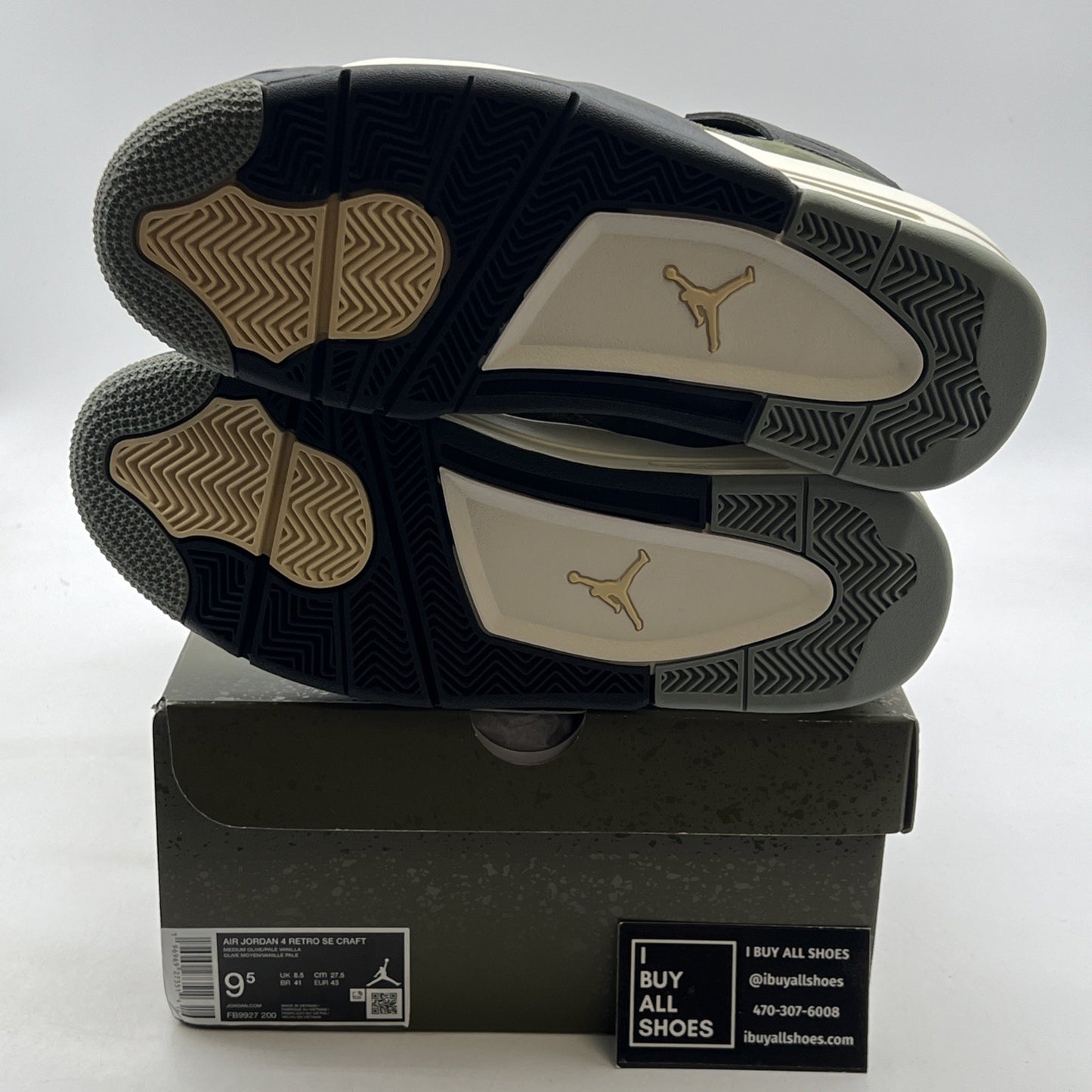 Size 9.5 - Air Jordan 4 SE Retro Low Craft - Olive (FB9927-200)