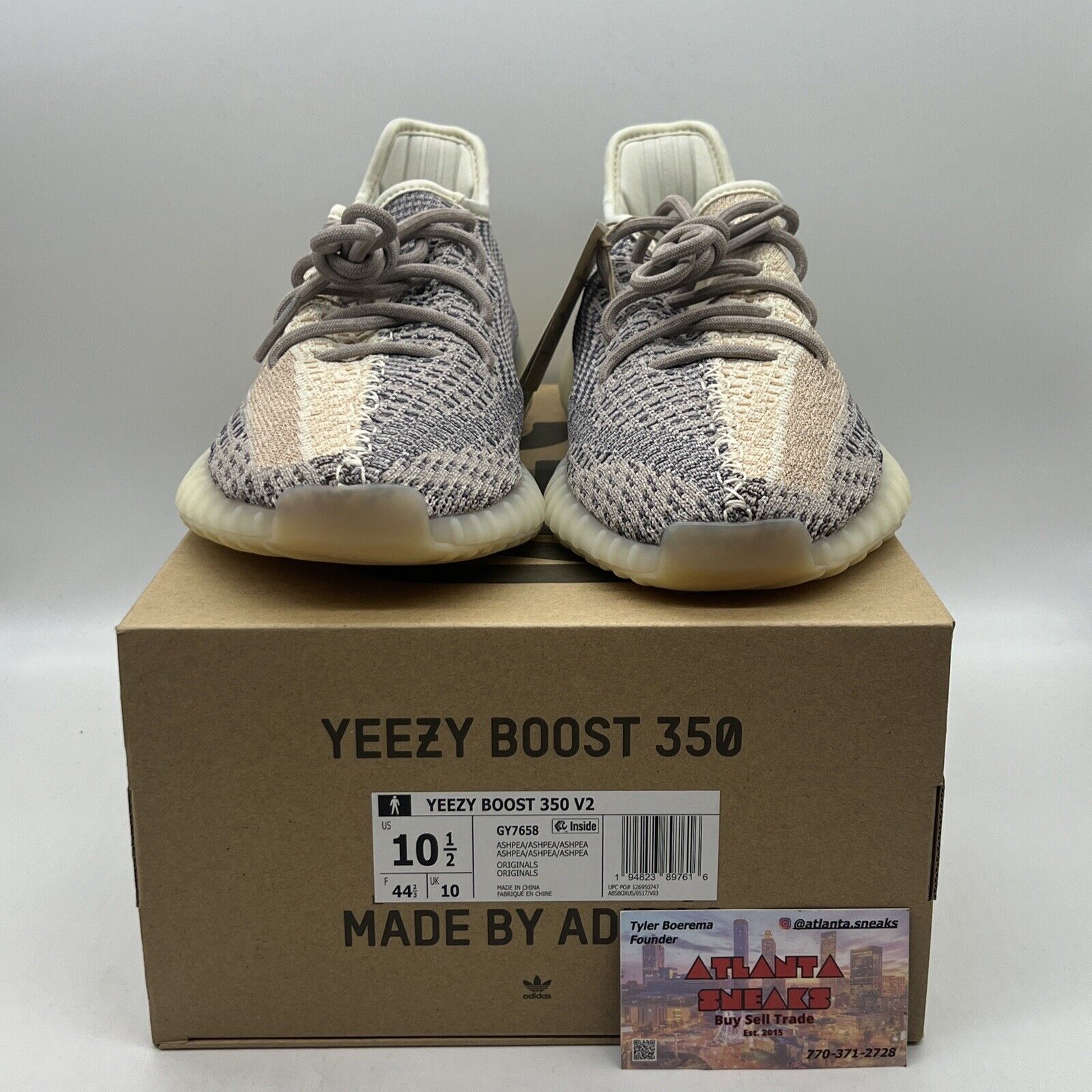 Size 10.5 - adidas Yeezy Boost 350 V2 Ash Pearl Brand New Og All