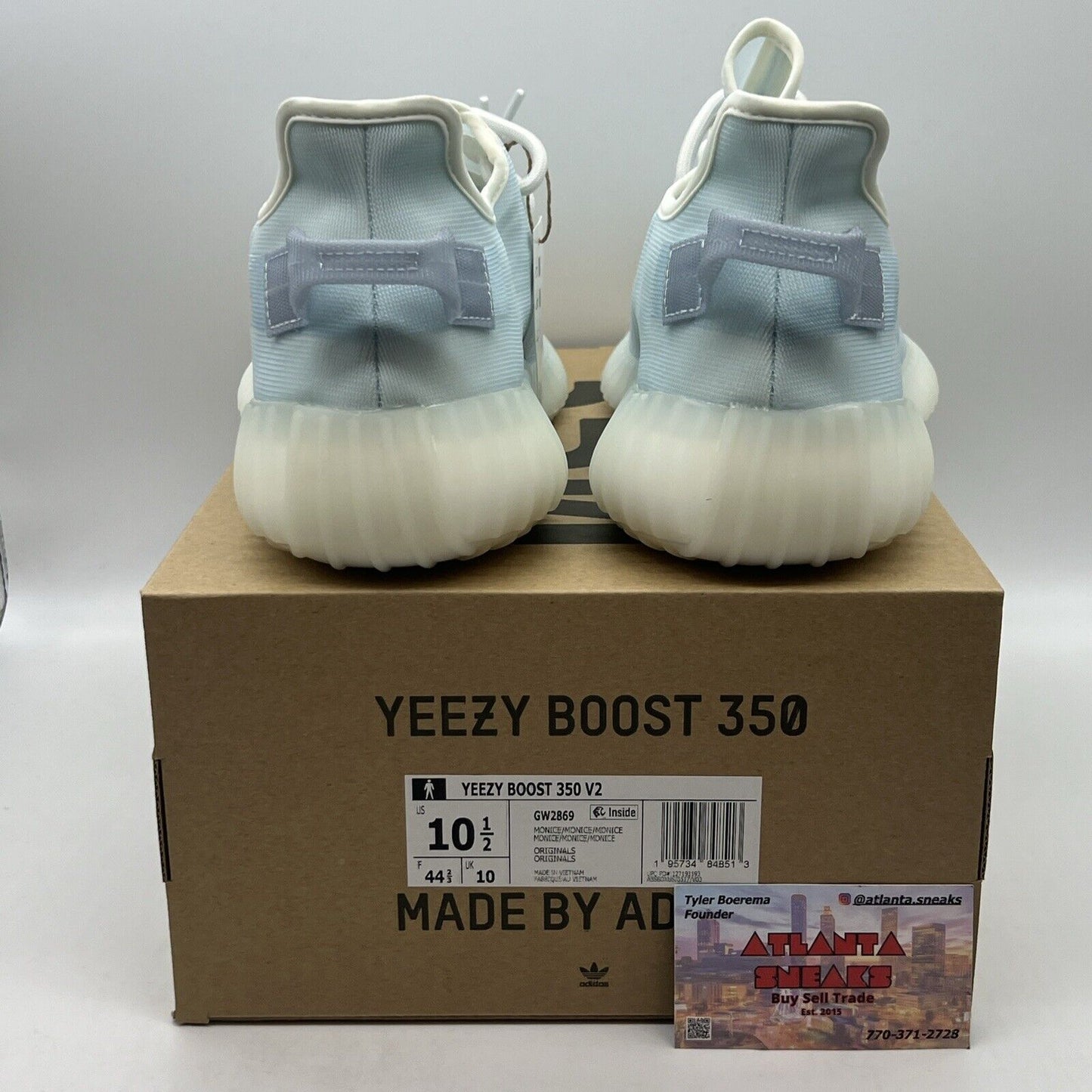 Size 10.5 - adidas Yeezy Boost 350 V2 Mono Ice Brand New Og All