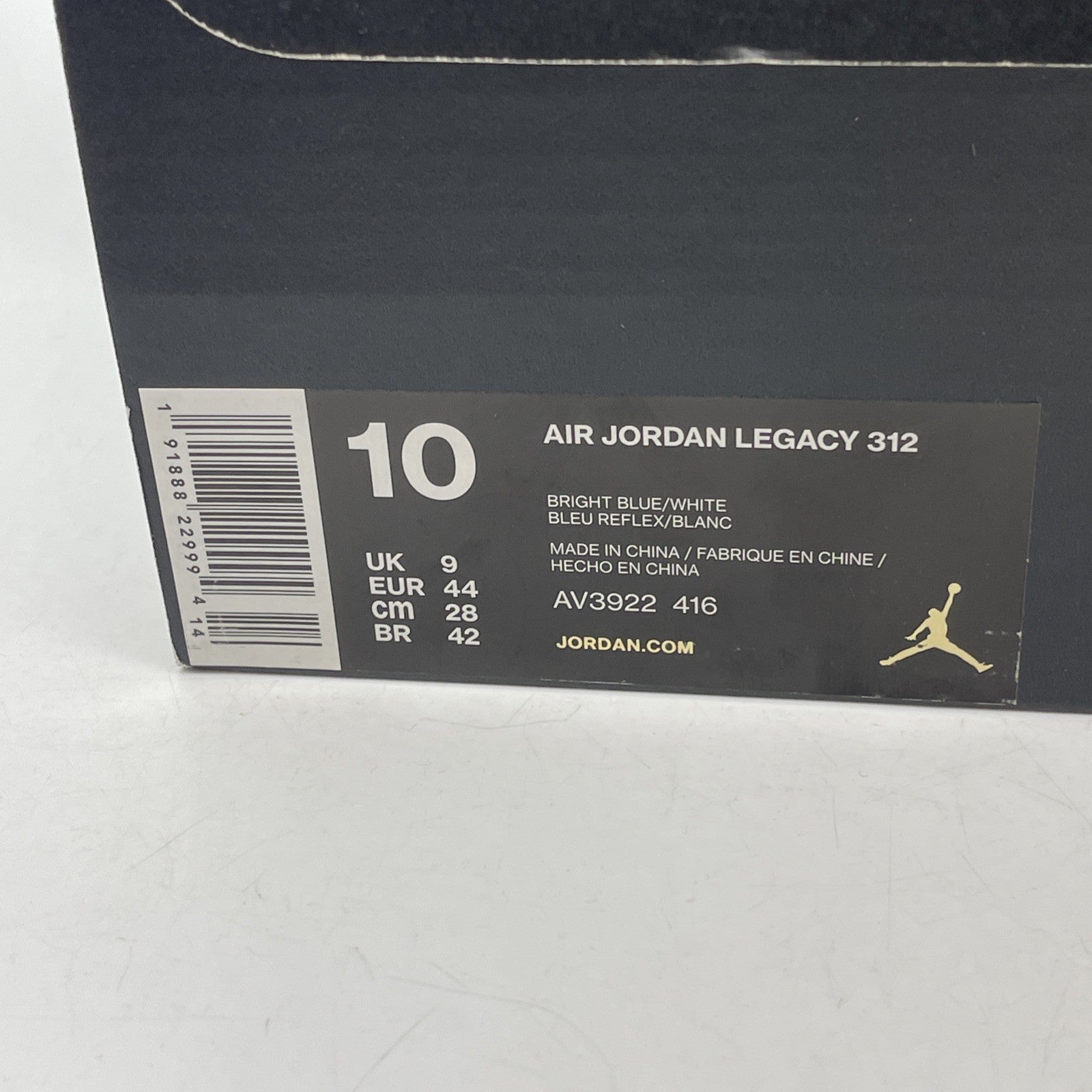 Size 10 - Air Jordan Legacy 312 Pistons Blue Grey Suede (AV3922-416)