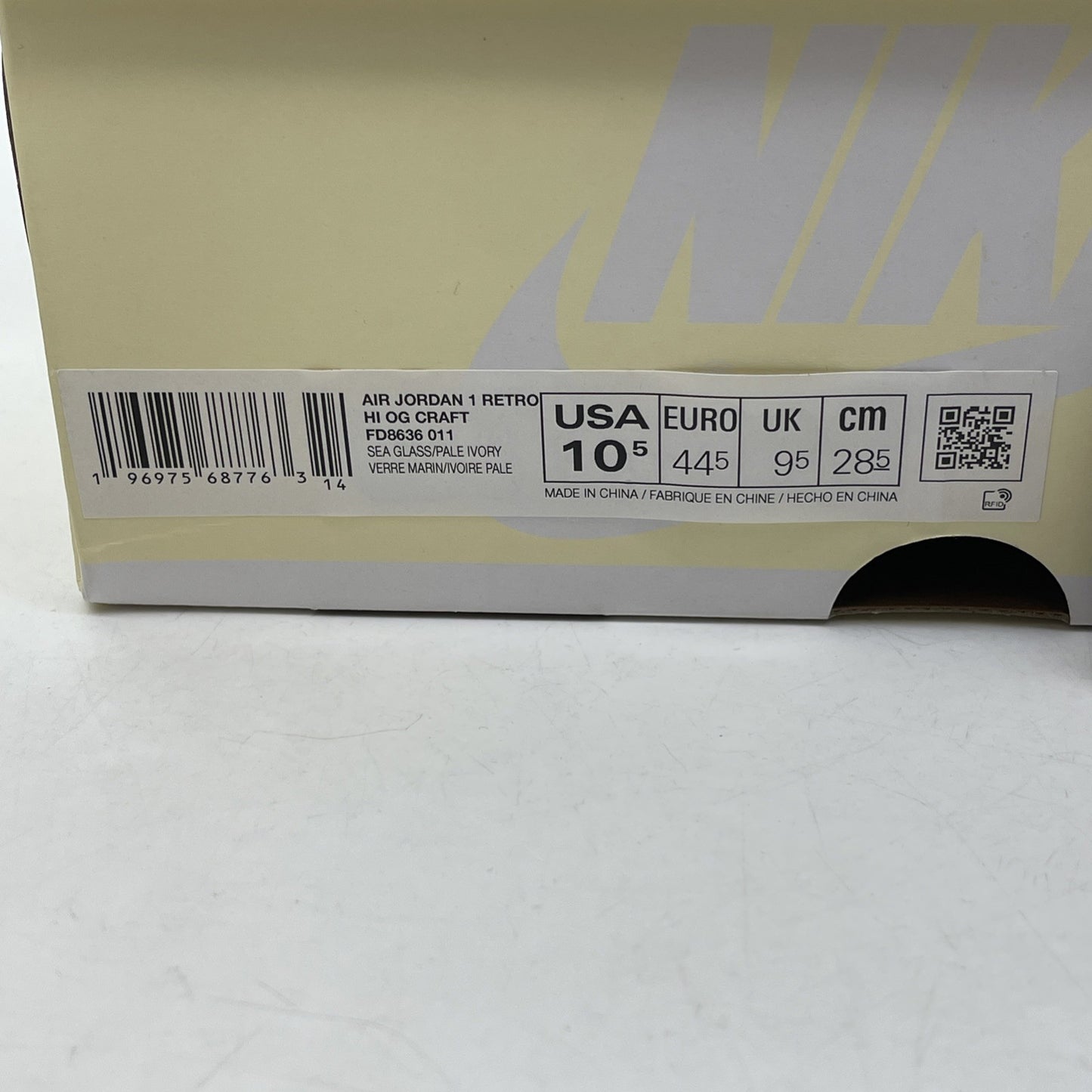 Size 10.5 - Air Jordan 1 Retro OG Craft High Ivory Grey Suede (FD8636-011)