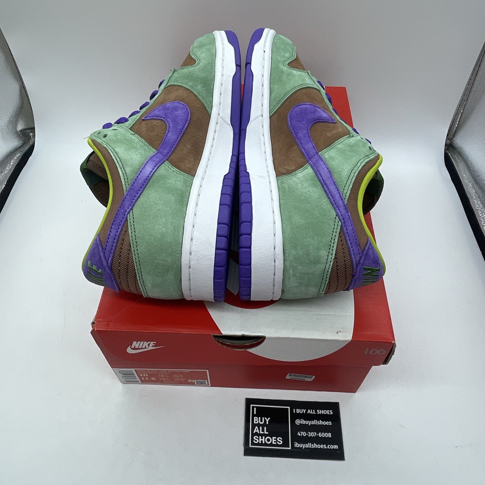 Size 10 - Nike Dunk SP Retro 2020 Low Veneer Brown Green Suede (DA1469-200)