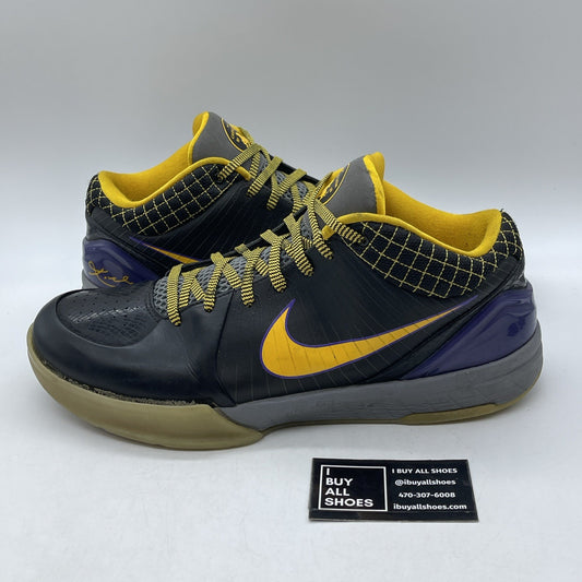 Size 14 - Nike Zoom Kobe 4 2009 Carpe Diem Black Yellow Leather (344335-001)