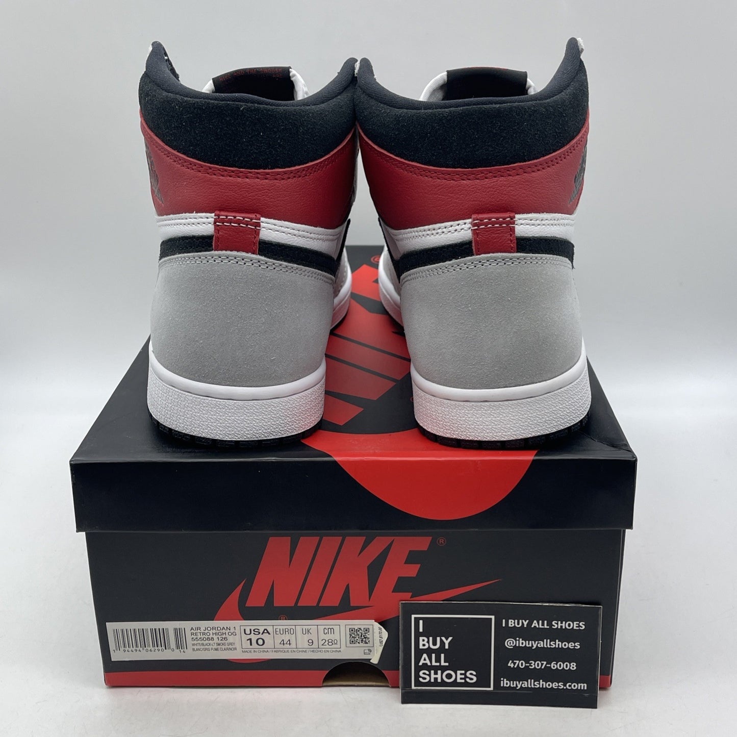 Size 10 - Air Jordan 1 Retro High OG Smoke Gray 2020 (555088-126)