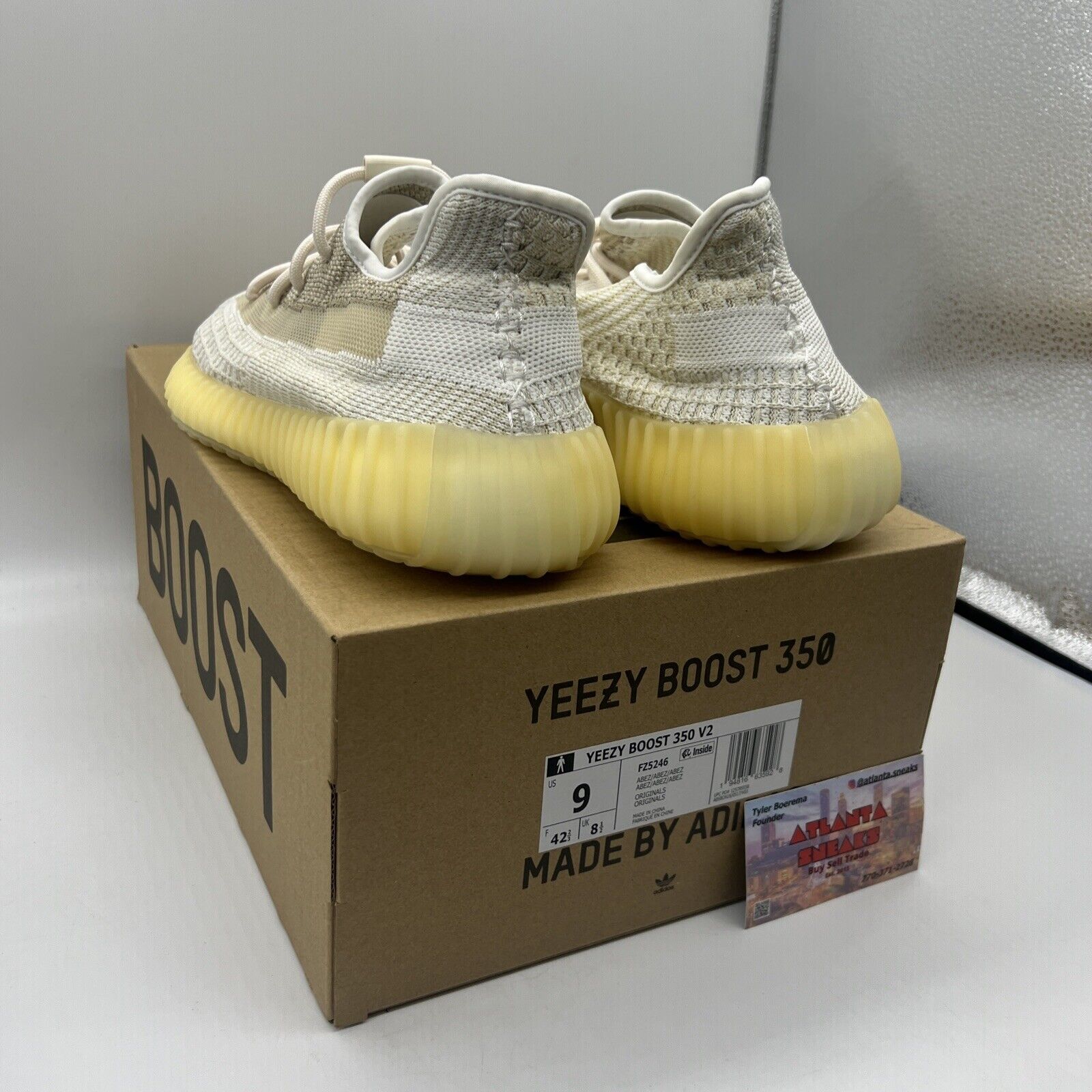 Size 9 - adidas Yeezy Boost 350 V2 Natural Brand New Og All Cream White DS