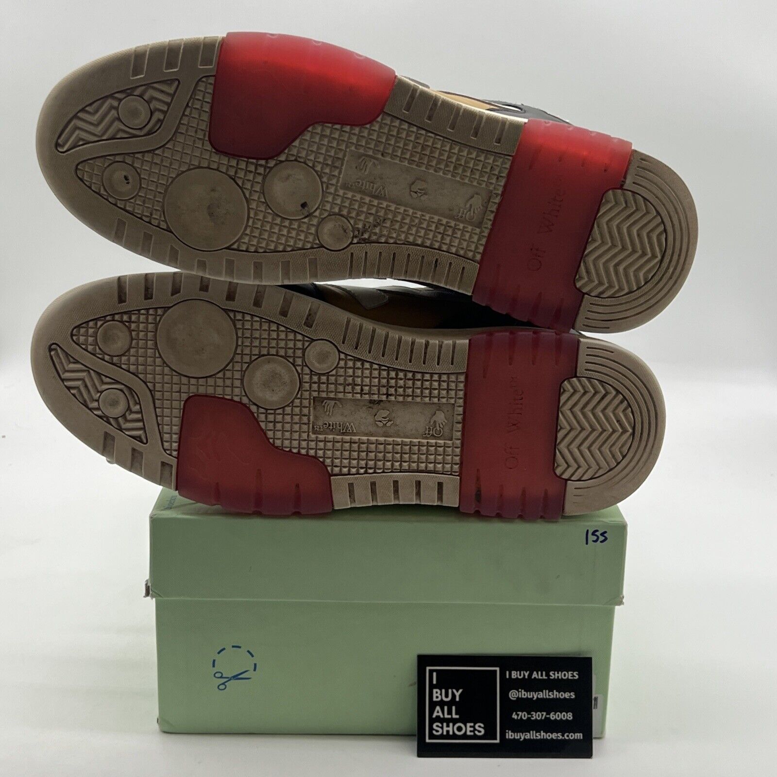 Off-White Mens Out Of Office Black Fashion Sneaker EUR 44 (7694419)