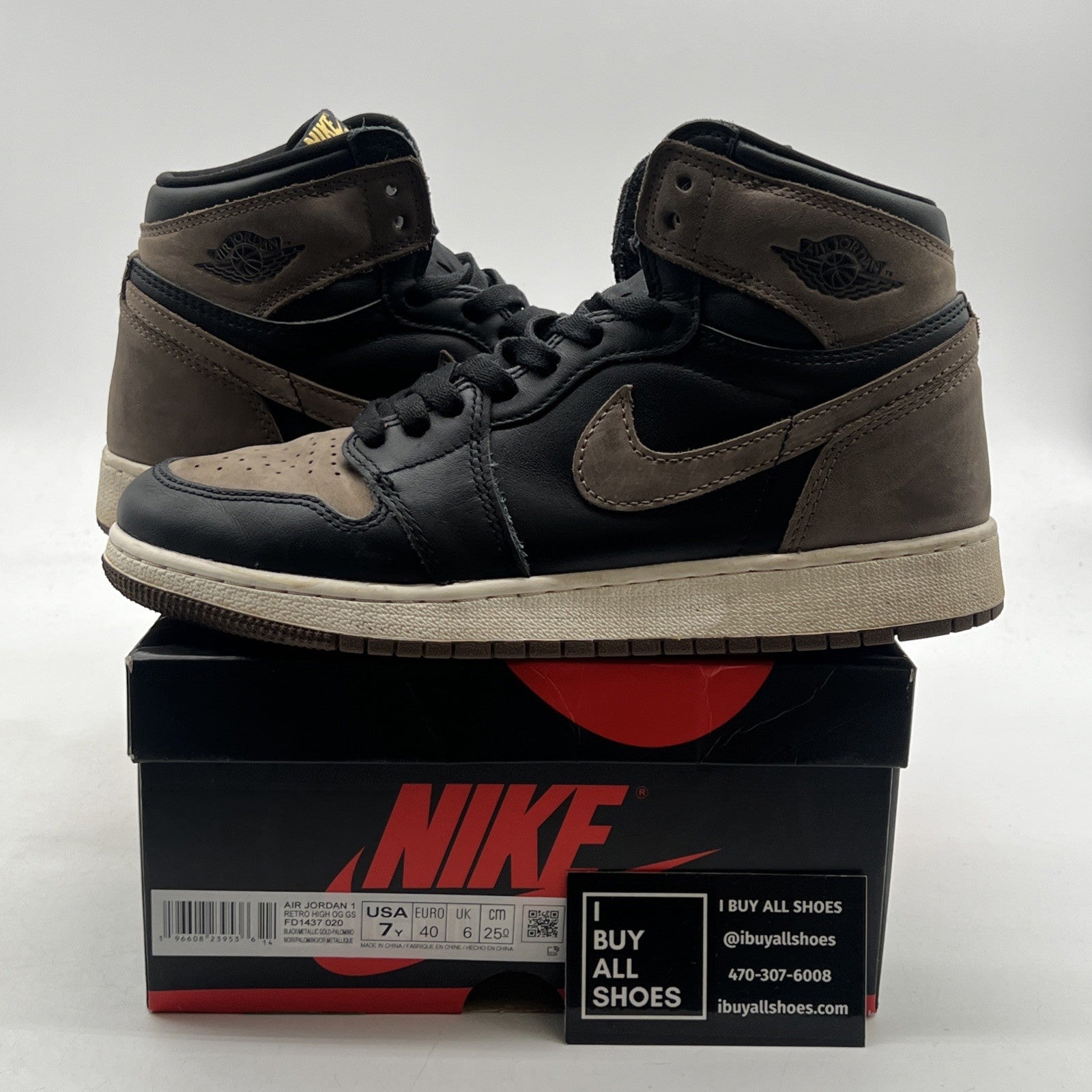 Size 7Y - Air Jordan 1 High Retro OG Palomino (FD1437-020)