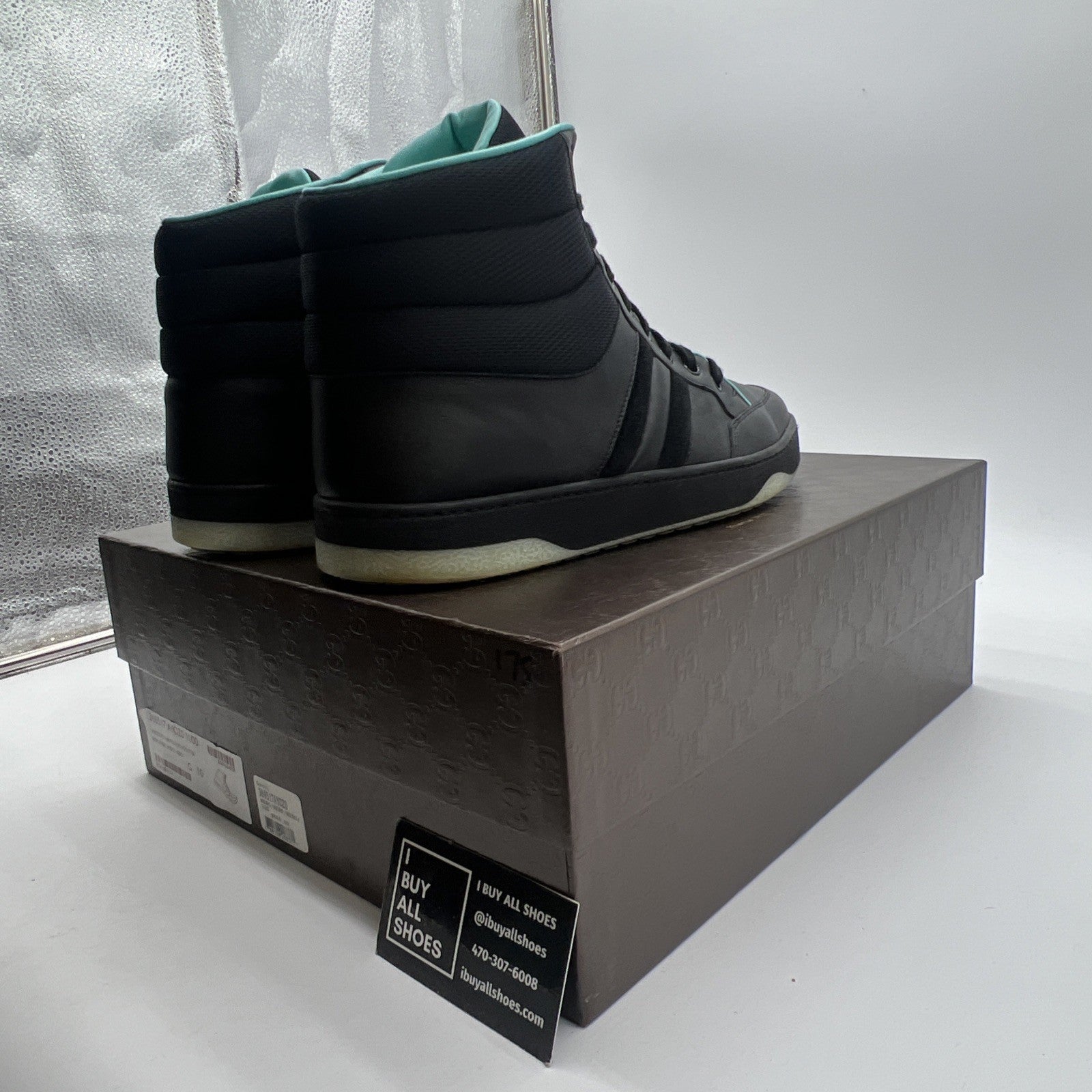 Size 10G - Gucci High-Top Leather (368517-AYOZ0-1000)