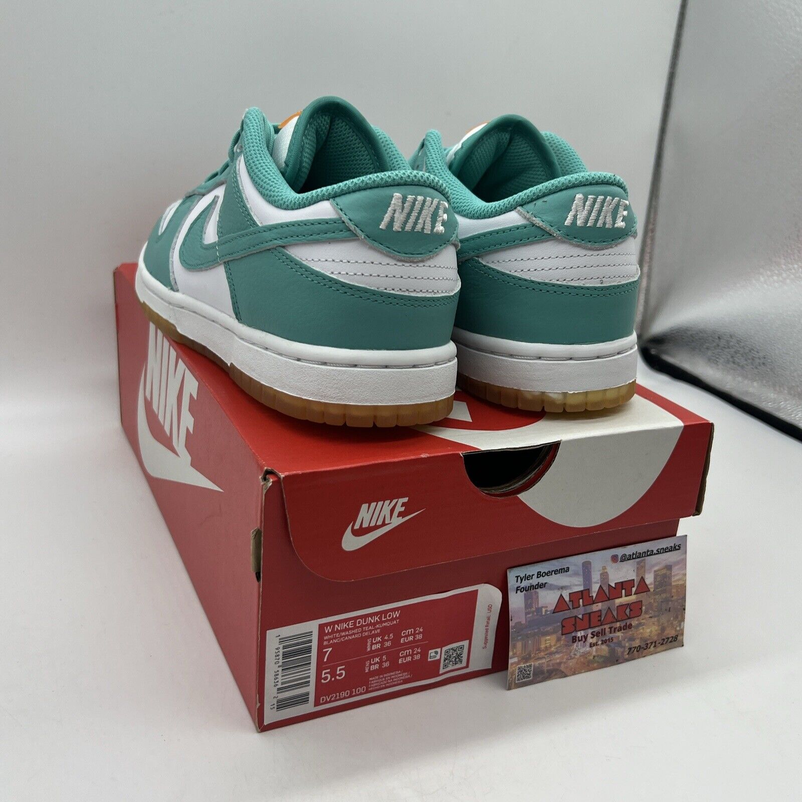 Women's Nike Dunk Low "Teal Zeal" (DV2190 100) Brand New Size 7 Brand New