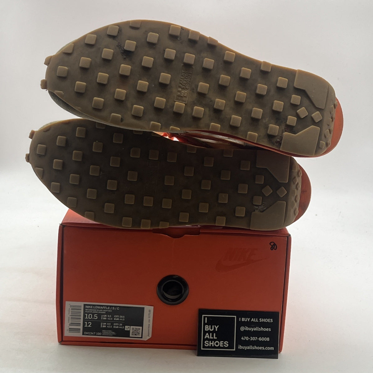 Size 10.5 - sacai x Clot x Nike LDWaffle Net Orange Blaze (DH1347-100)