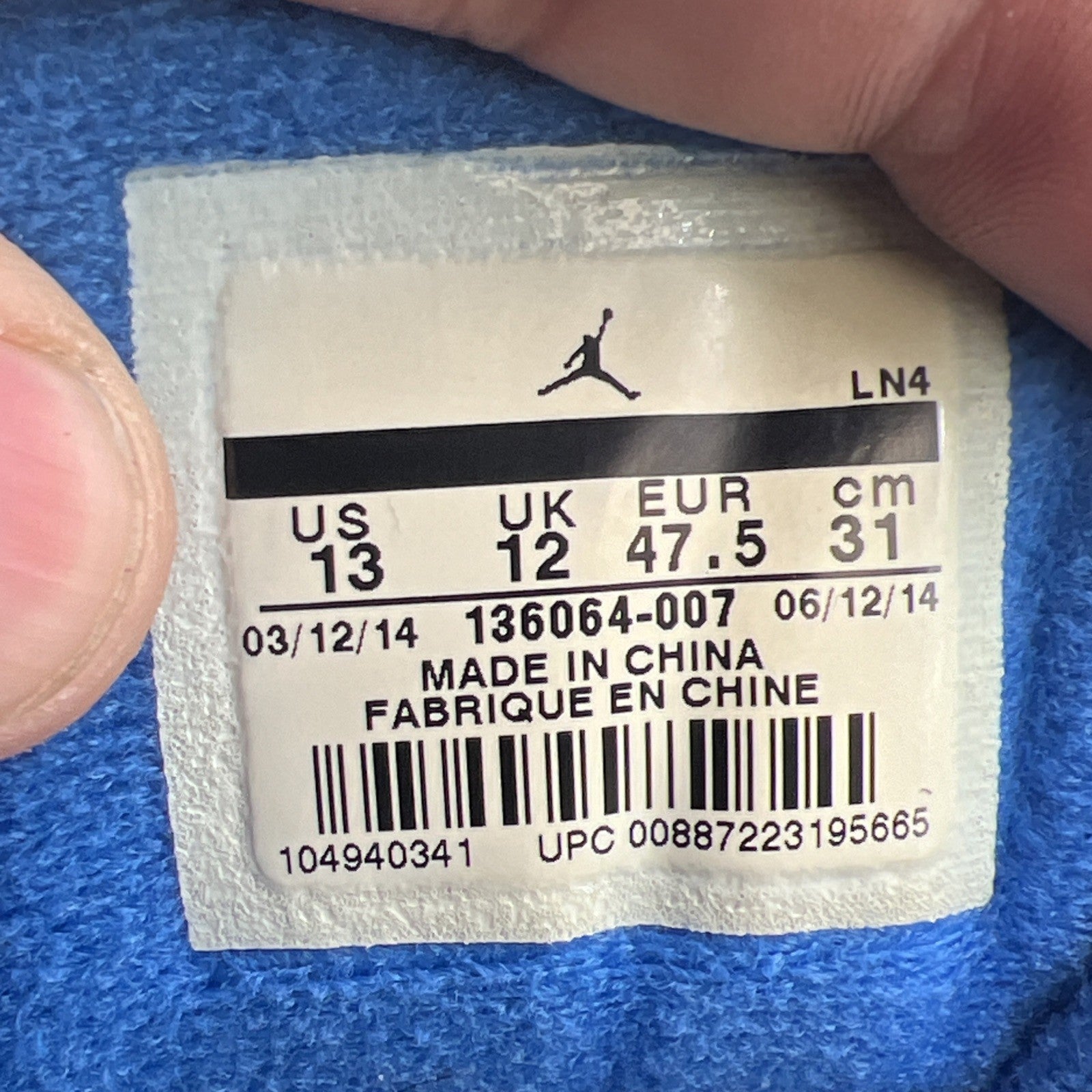 Size 13 - Air Jordan 3 Retro Sport Blue (136064-007)