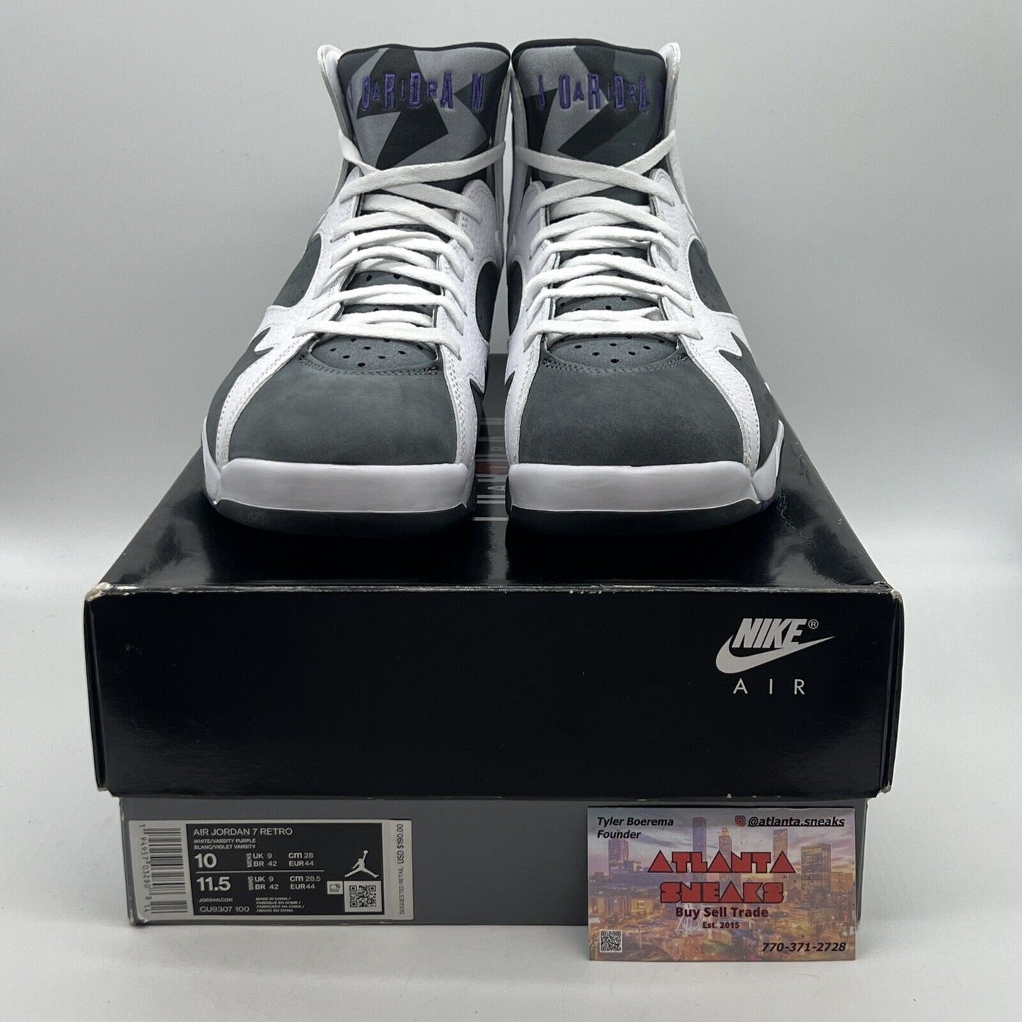 Size 10 - Jordan 7 Grey/White Brand New Og All