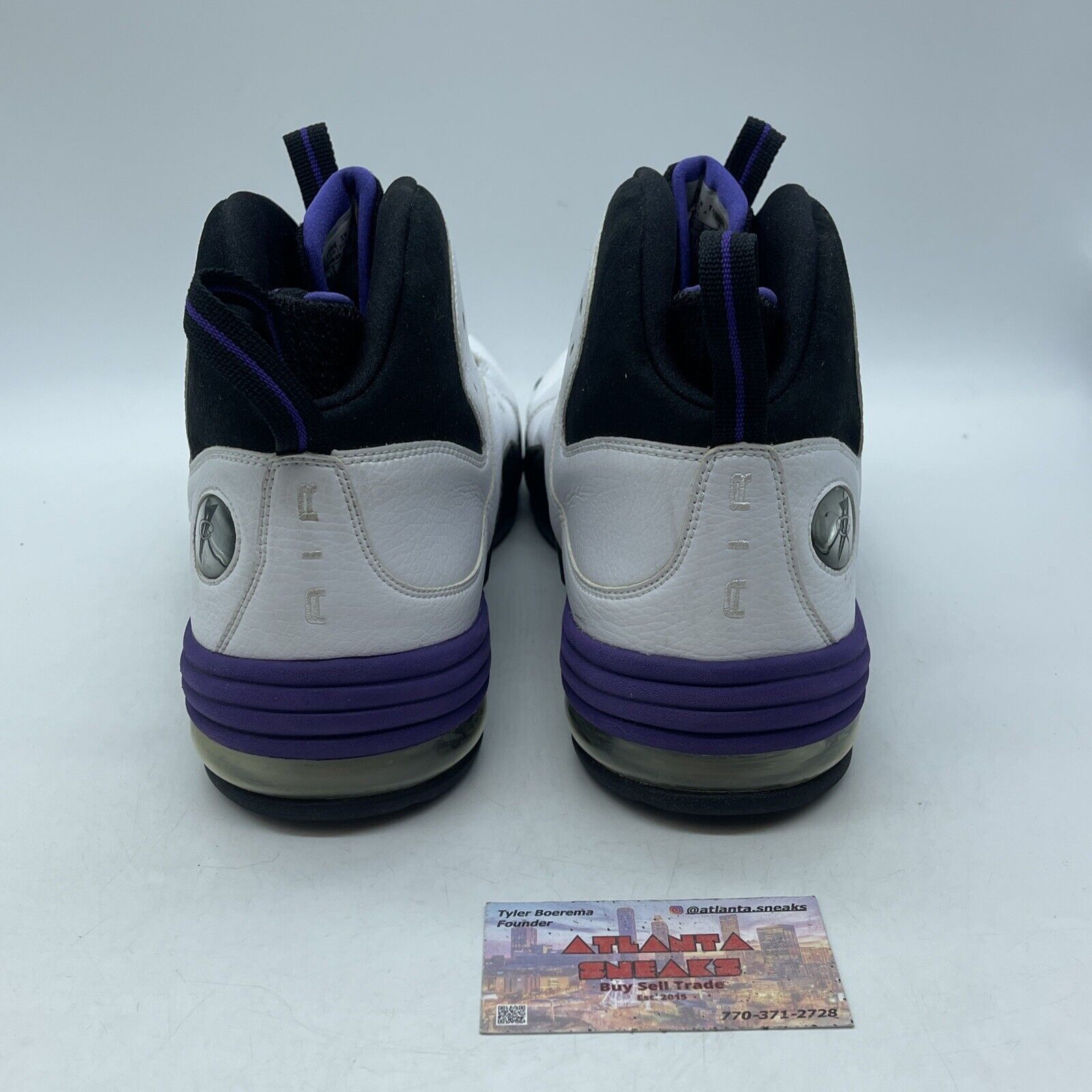 Size 13 - Nike Air Penny 3 White Purple Leather Black Suede (304845-101)