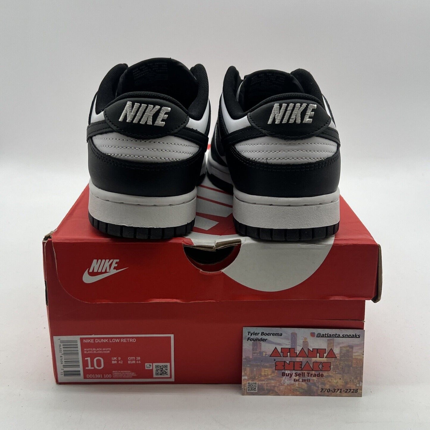 Size 10 - Nike Dunk Low Black White (DD1391-100)