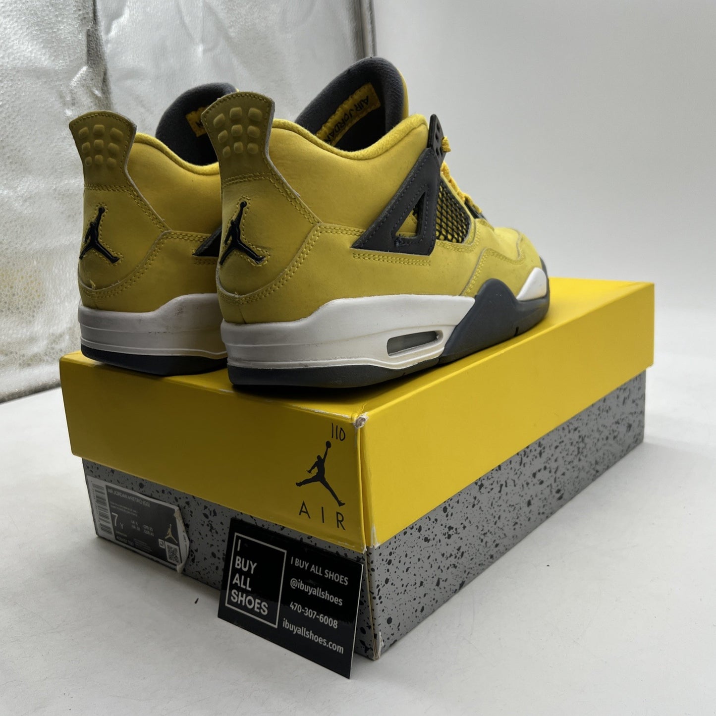 Size 7Y - Air Jordan 4 Retro GS Tour Yellow (408452-700)