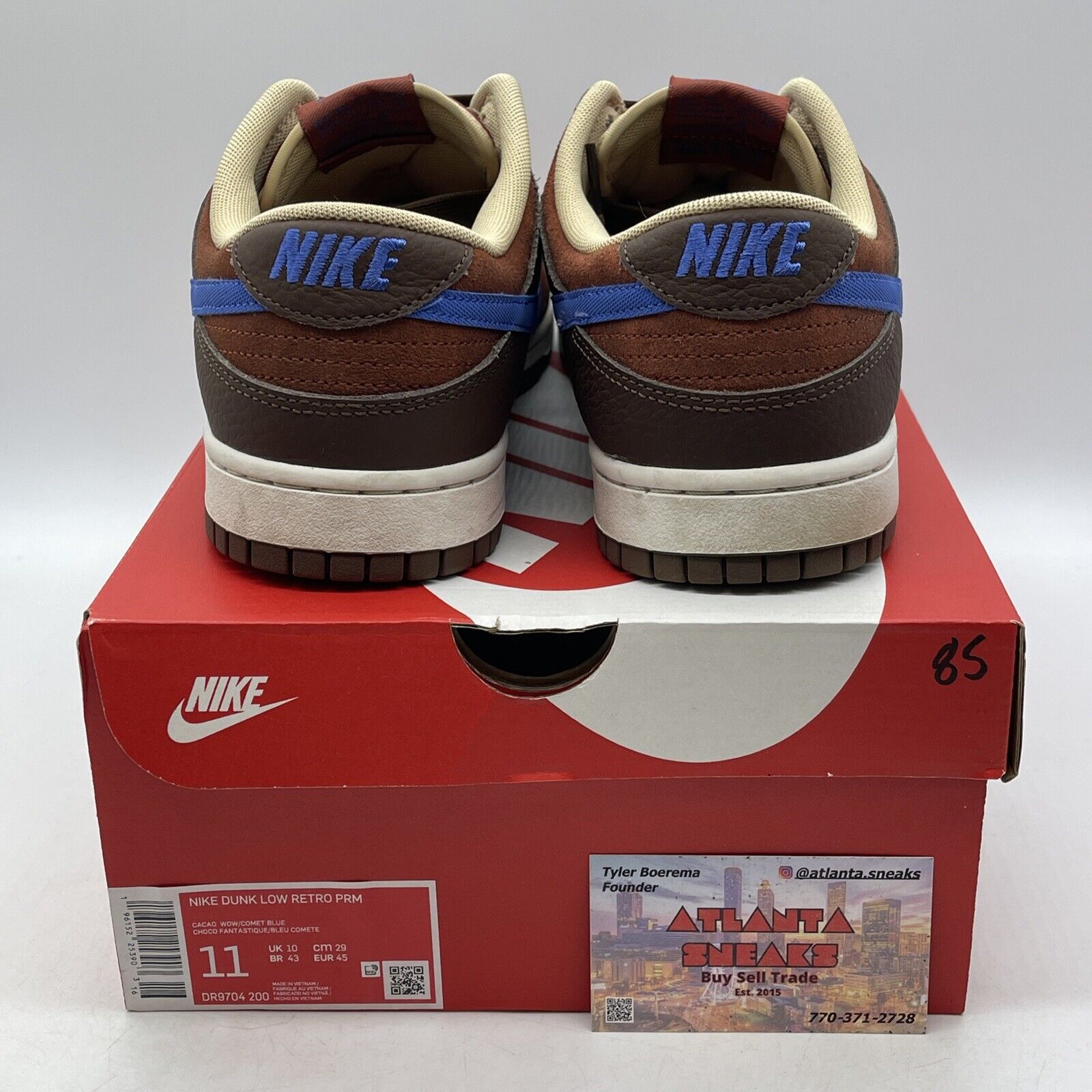 Size 11 - Nike Dunk Premium Low Mars Stone Blue Brown White Suede (DR9704-200)