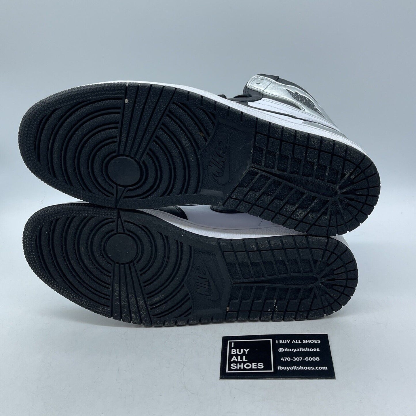 Size 11 - Jordan 1 High OG Metallic Silver White Black Leather (CD0461-001)