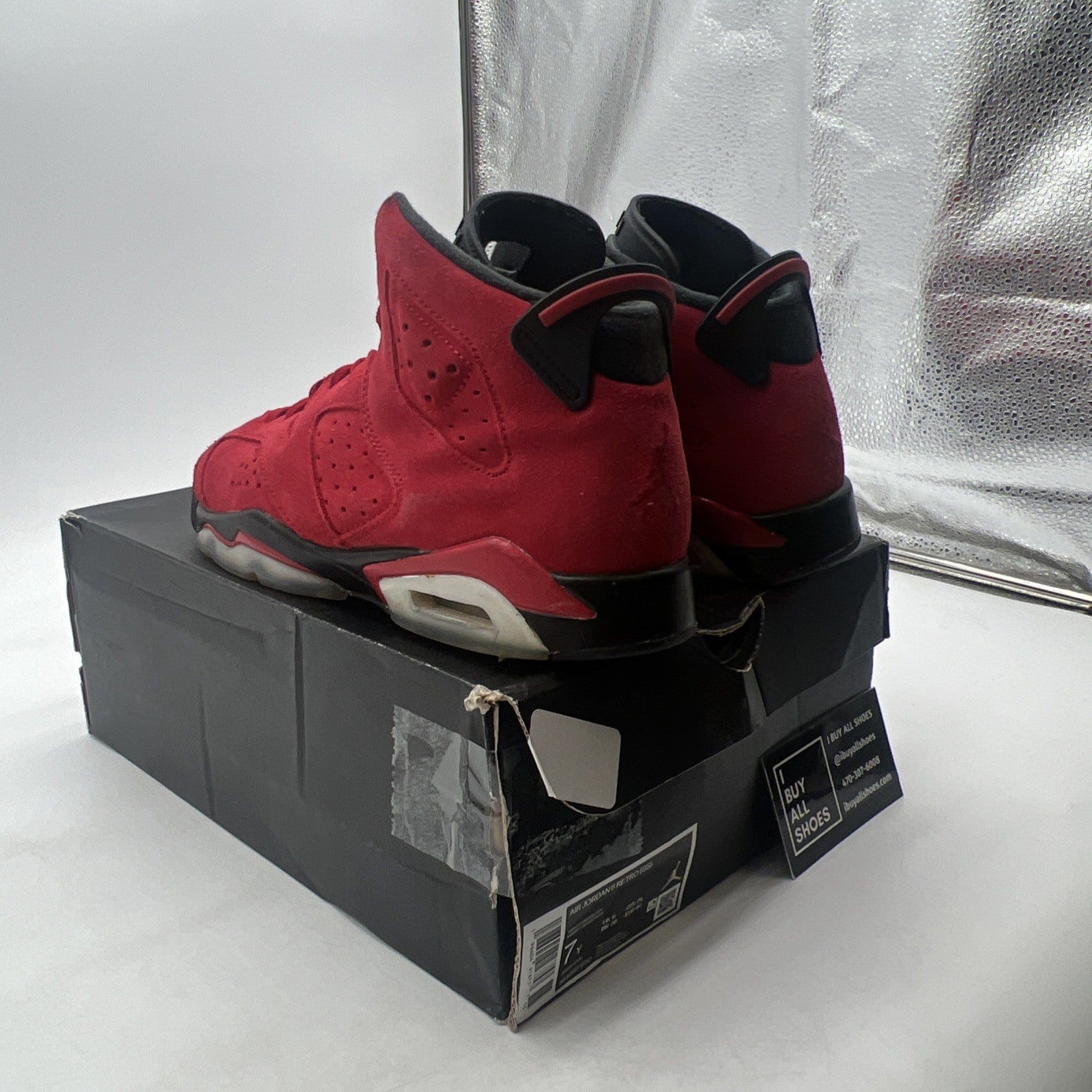Size 7Y - Air Jordan 6 Retro Toro Bravo (384665-600)