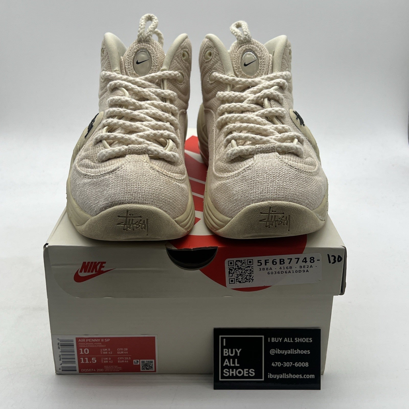 Size 10 - Nike Stussy x Air Penny 2 Fossils (DQ5674-200)