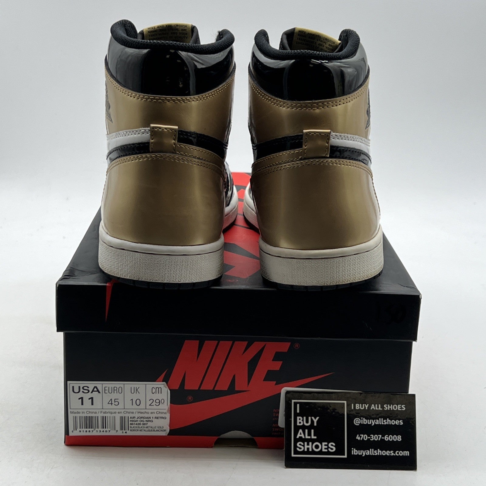 Size 11 - Air Jordan 1 Retro OG NRG High Gold Toe (861427-007)