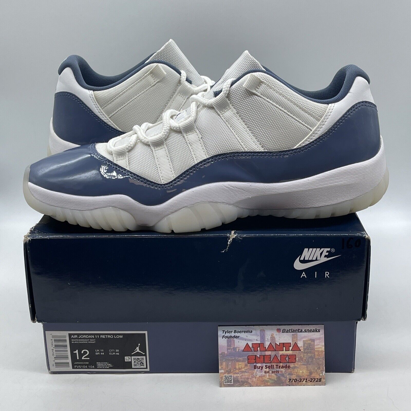 Size 12 - Air Jordan 11 Retro Low Diffused Blue White Leather (FV5104-104)